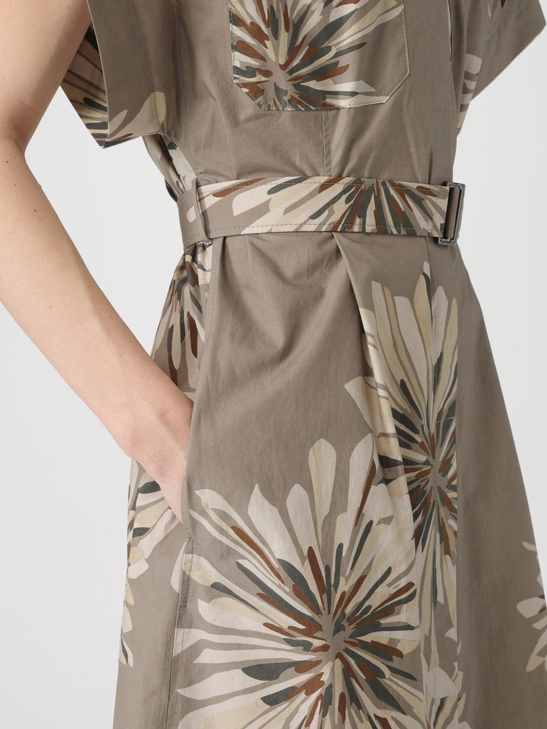 Brunello Cucinelli Brunello Cucinelli Dress Woman Green Size S / US 4 / IT 40 - 4 Thumbnail