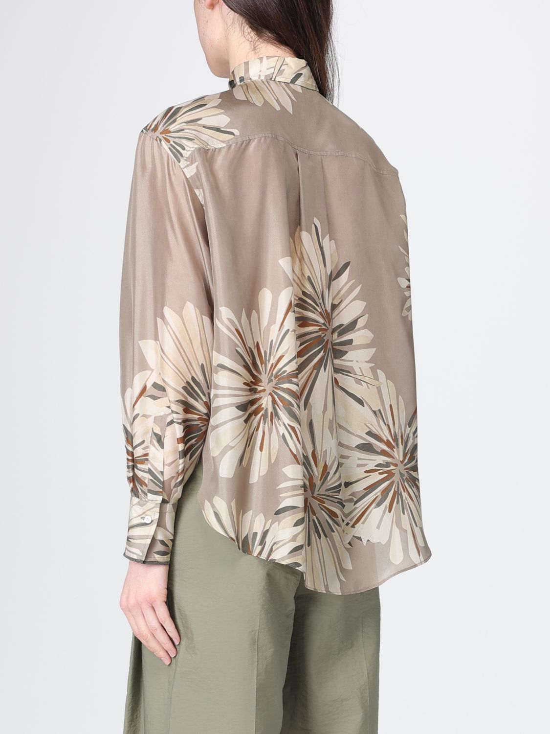 Brunello Cucinelli Brunello Cucinelli Shirt Woman Green Size S / US 4 / IT 40 - 3 Thumbnail