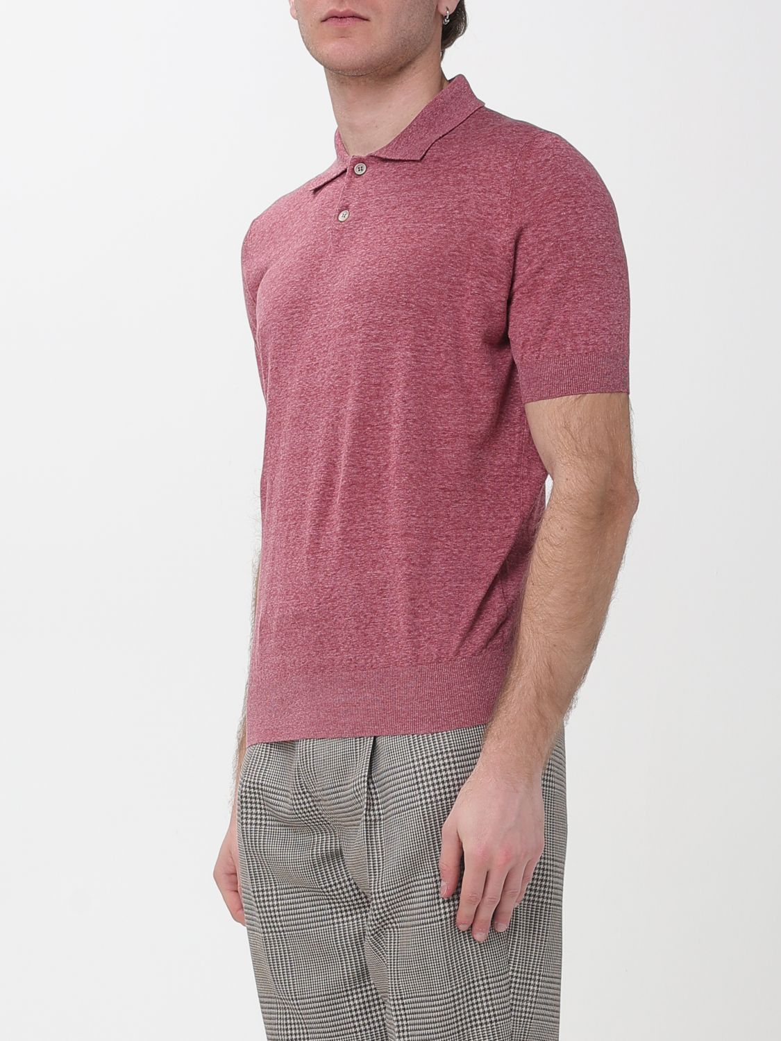 Brunello Cucinelli Brunello Cucinelli Polo Shirt Men Pink Size US XL / EU 56 / 4 - 4 Thumbnail