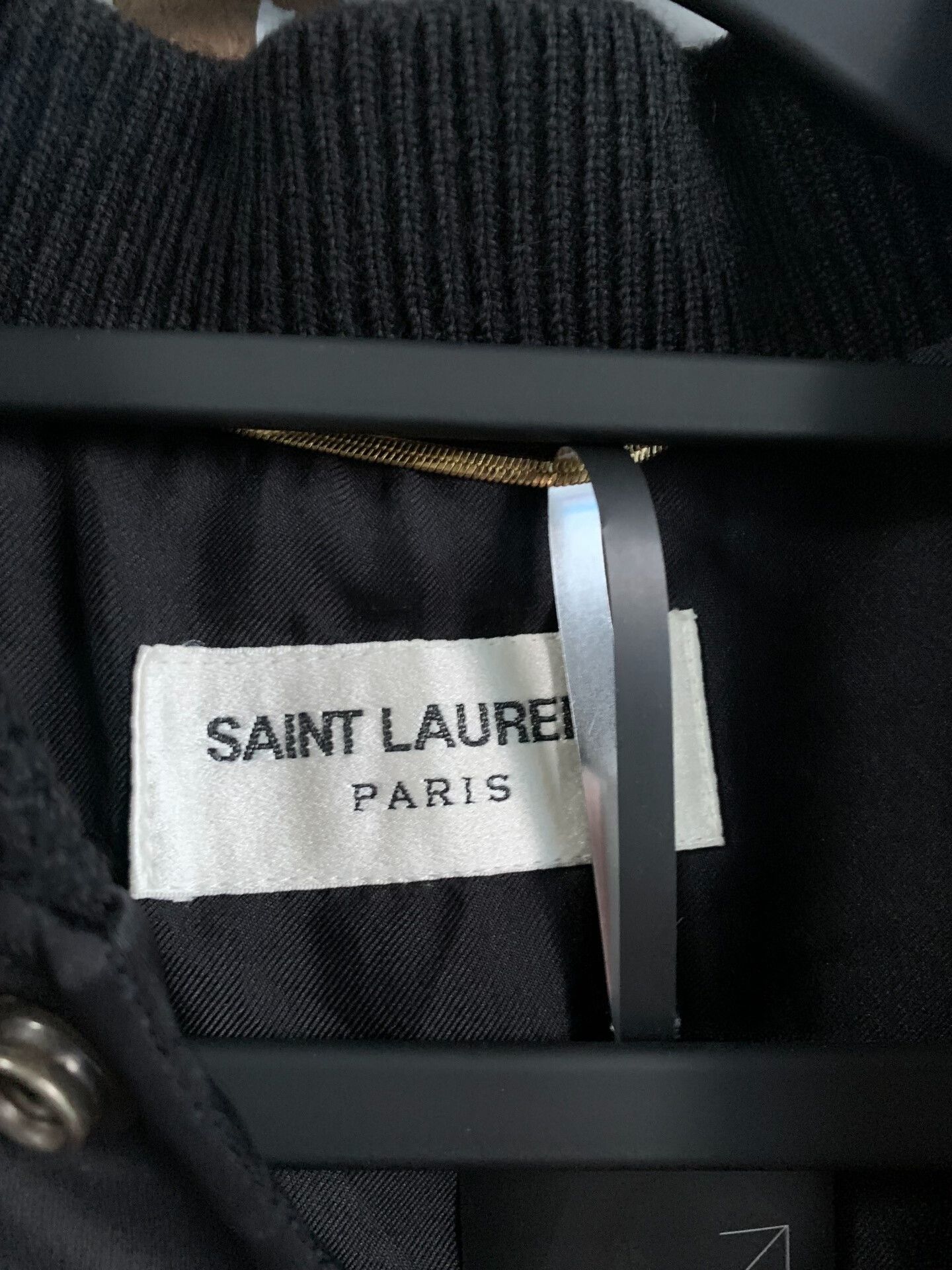 Saint Laurent Paris Saint Laurent Black Baseball Jacket Size XS / US 0-2 / IT 36-38 - 3 Thumbnail