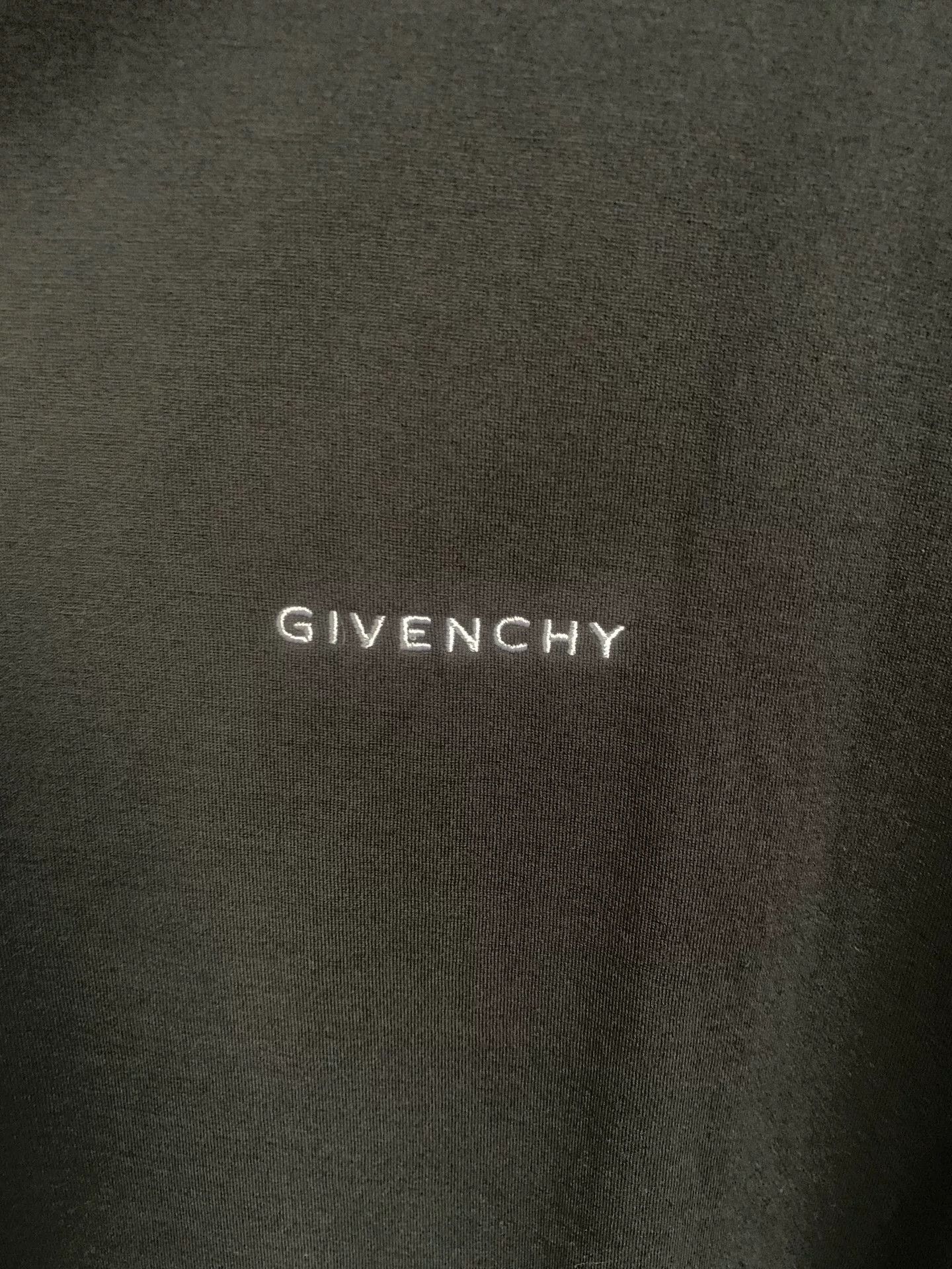 Givenchy Givenchy New Logo Embroidered Black T-Shirt Size US L / EU 52-54 / 3 - 7 Thumbnail