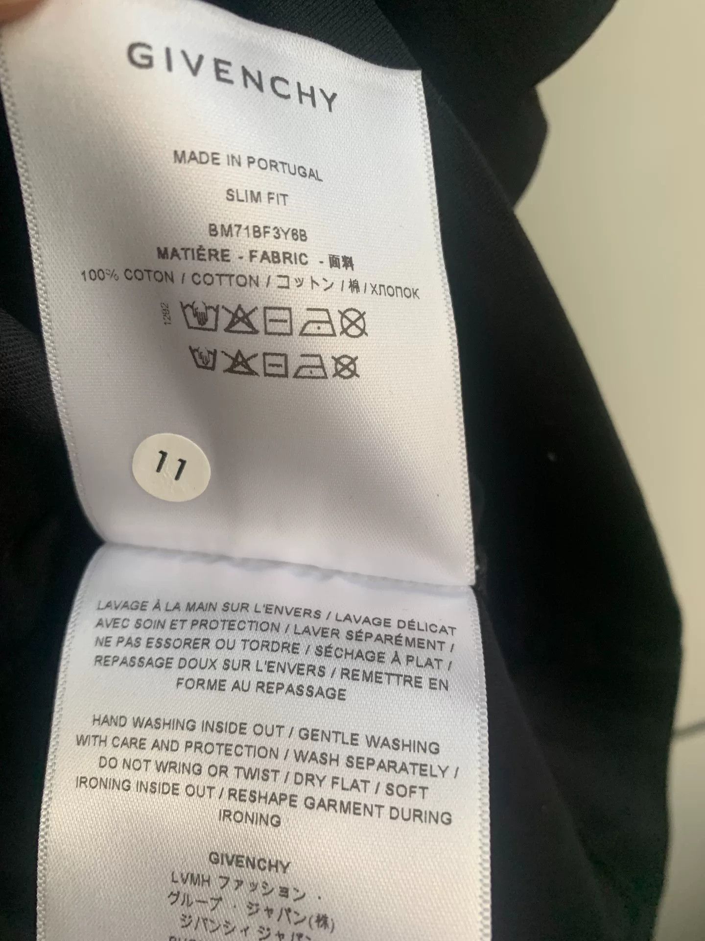Givenchy Givenchy New Logo Embroidered Black T-Shirt Size US L / EU 52-54 / 3 - 5 Thumbnail