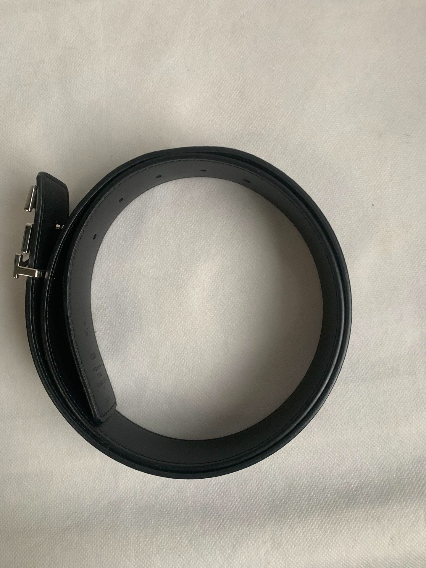 Louis Vuitton Louis Vuitton Men's Black Logo Belt Size ONE SIZE - 6 Thumbnail