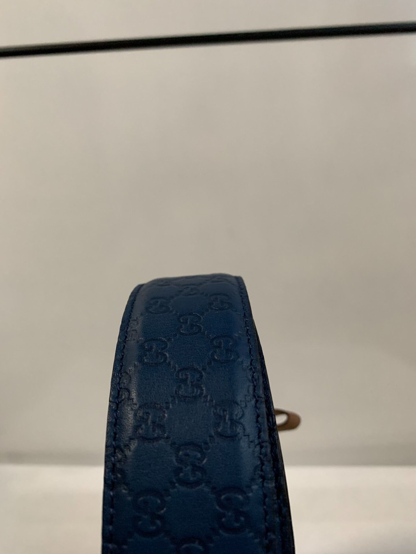 Gucci Gucci Dark Blue Leather Belt Size ONE SIZE - 7 Thumbnail