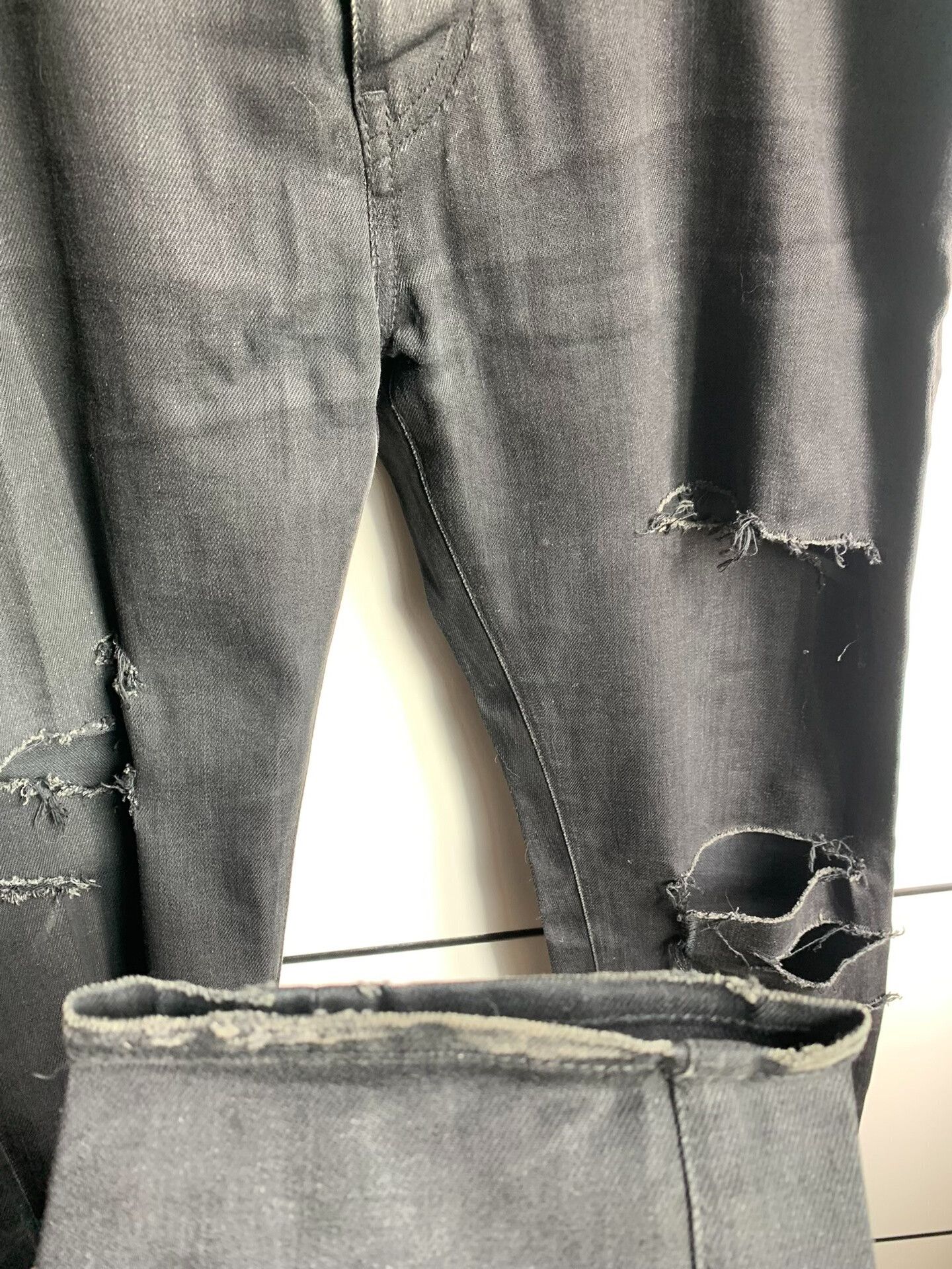 Saint Laurent Paris Saint Laurent Black Distressed Jeans Size US 32 / EU 48 - 8 Thumbnail