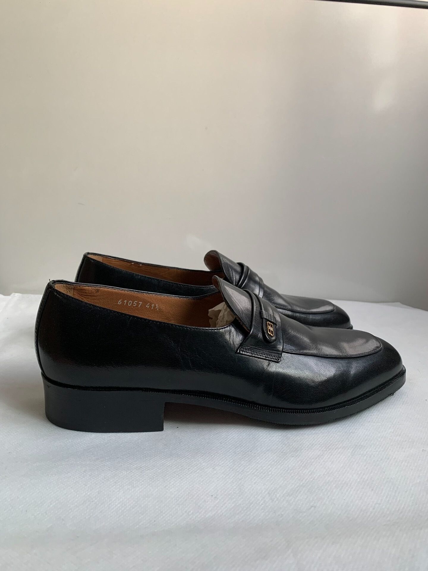 Balenciaga Balenciaga Men's Black Classic Leather Shoes Size US 8 / EU 41 - 3 Thumbnail