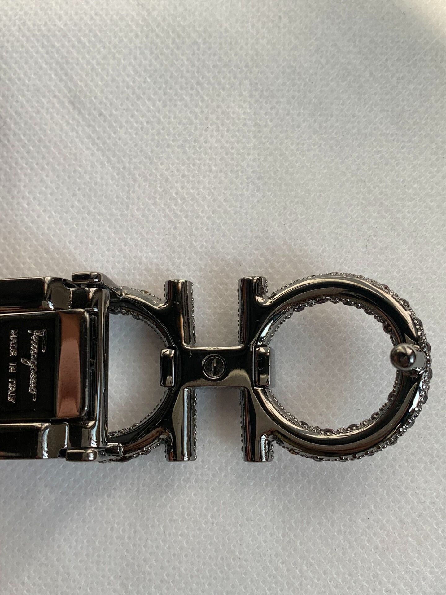 Salvatore Ferragamo Ferragamo Women's Water Diamond Horseshoe Belt Size ONE SIZE - 4 Thumbnail