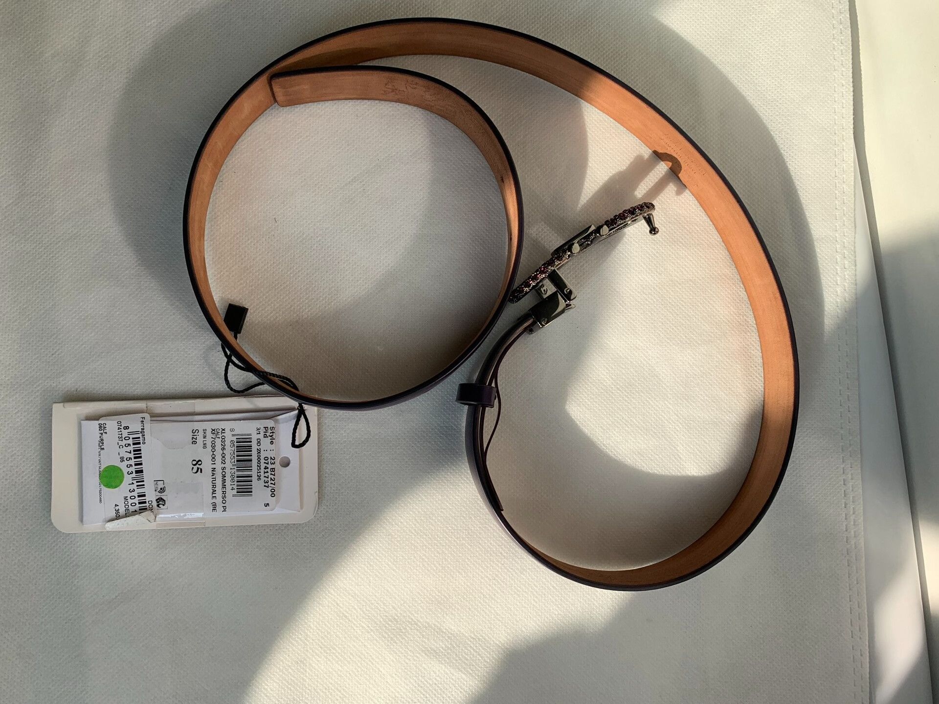 Salvatore Ferragamo Ferragamo Women's Water Diamond Horseshoe Belt Size ONE SIZE - 5 Thumbnail
