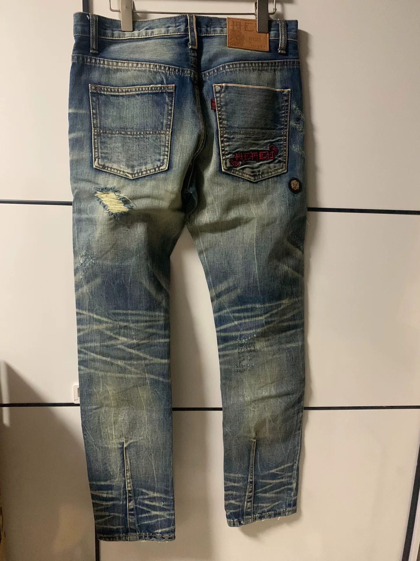 CLOT HEA ACU Distressed Raw Denim Jeans Size US 32 / EU 48 - 5 Thumbnail