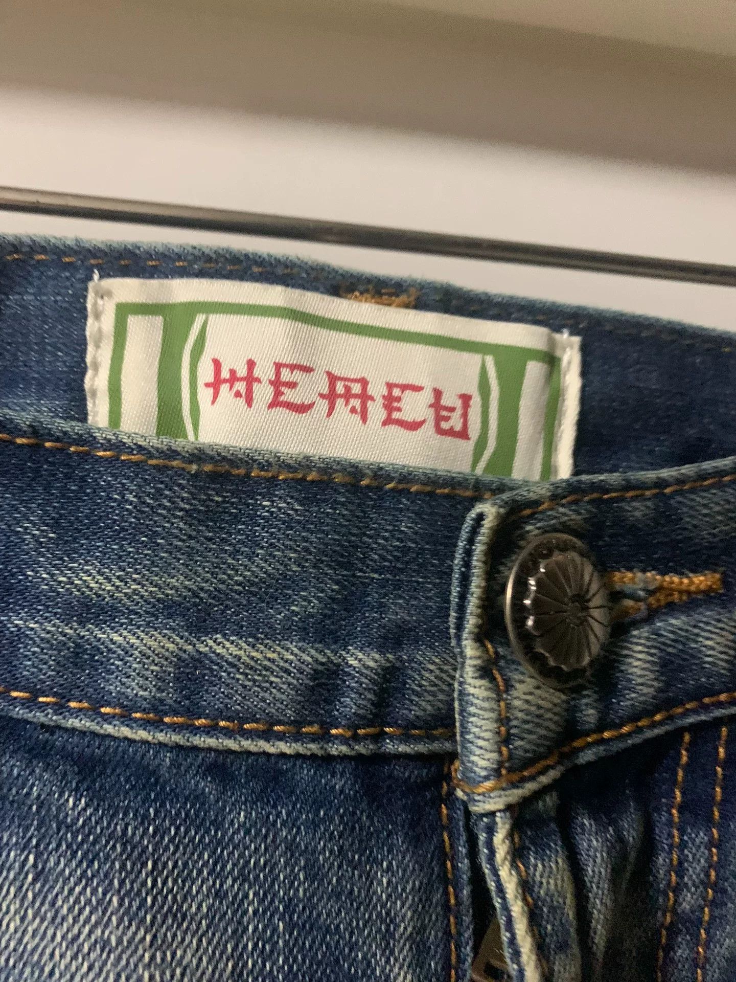 CLOT HEA ACU Distressed Raw Denim Jeans Size US 32 / EU 48 - 2 Thumbnail