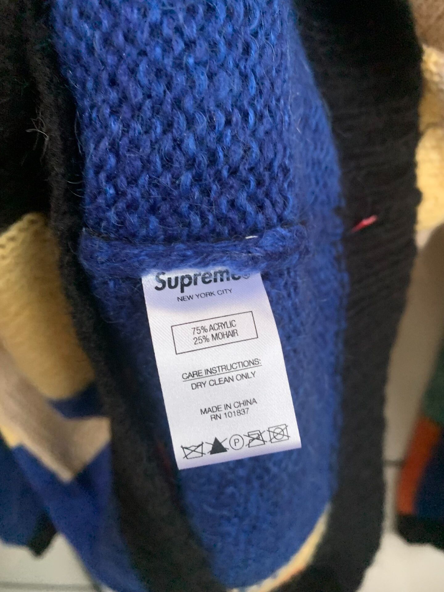 Supreme Supreme SS19 Patchwork Mohair Cardigan Size US L / EU 52-54 / 3 - 4 Thumbnail