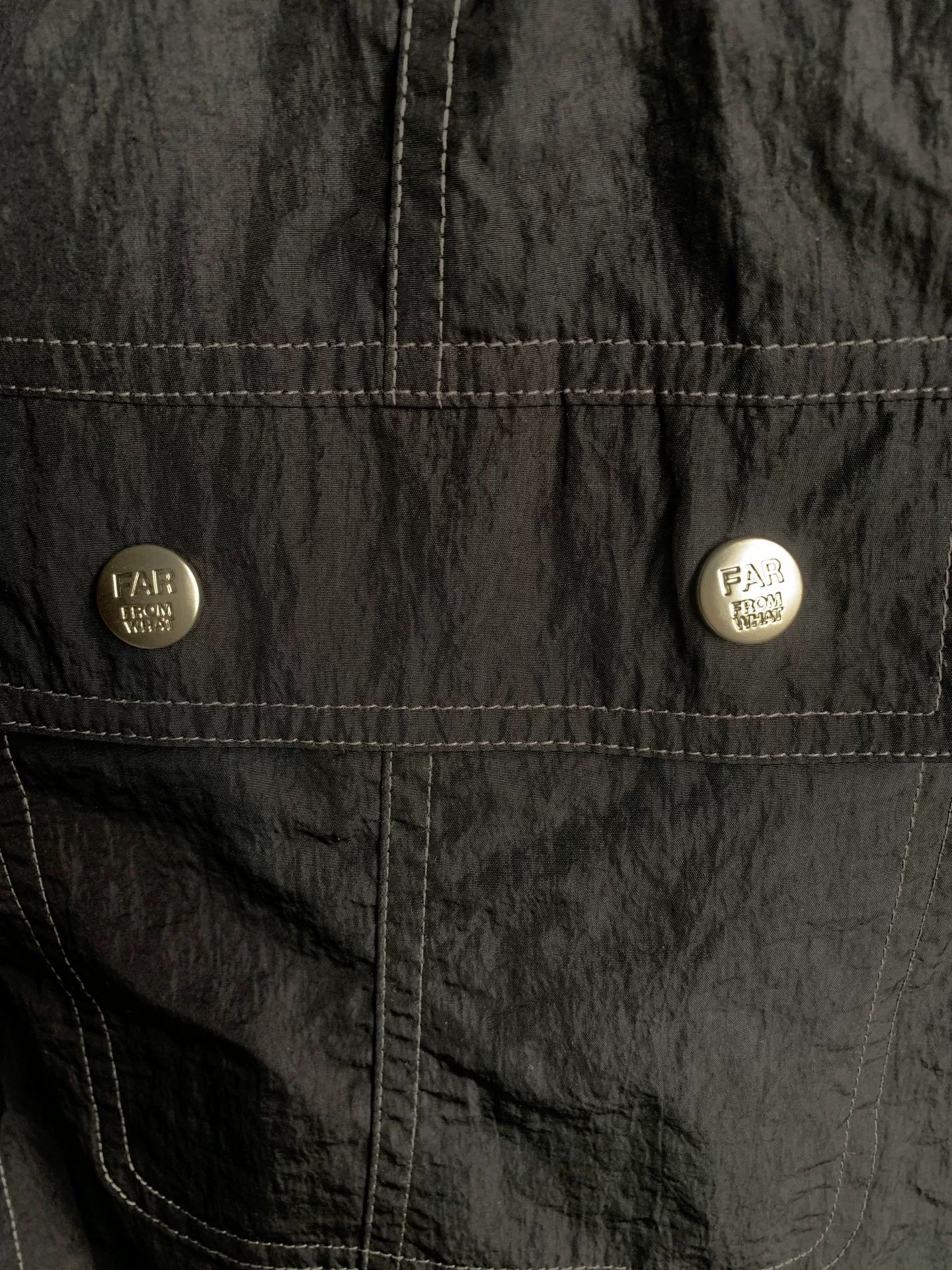Far Afield Far Archive Black White Zip Nylon Pants Size US 26 / EU 42 - 4 Thumbnail