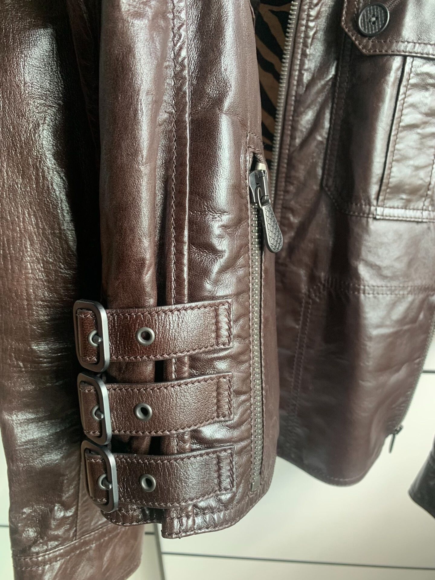 Bottega Veneta Bottega Veneta 48 Brown Sheepskin Hunting Jacket Size US M / EU 48-50 / 2 - 8 Thumbnail