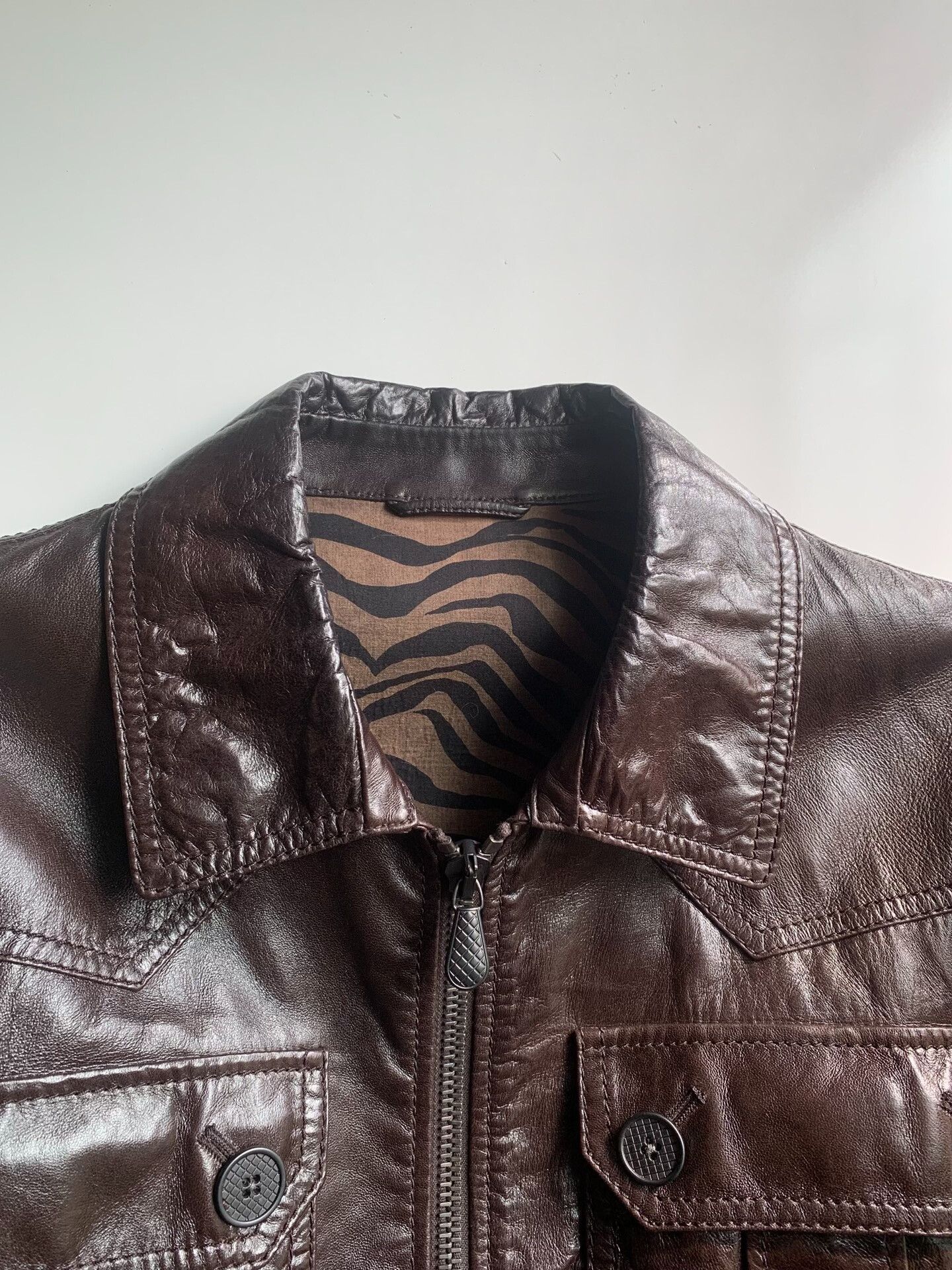 Bottega Veneta Bottega Veneta 48 Brown Sheepskin Hunting Jacket Size US M / EU 48-50 / 2 - 3 Thumbnail