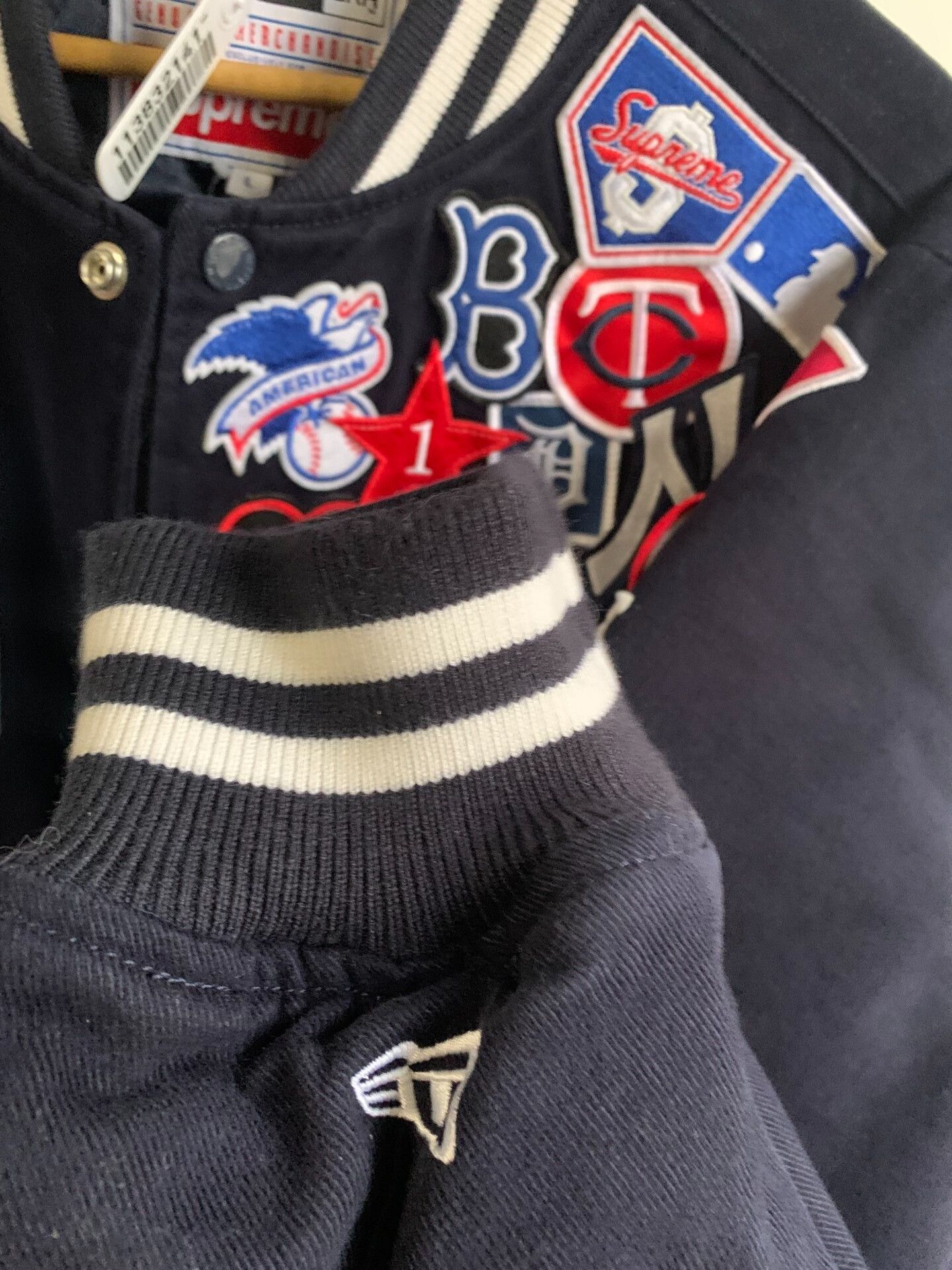 Supreme Supreme x New Era x MLB Varsity Jacket Size US L / EU 52-54 / 3 - 5 Thumbnail