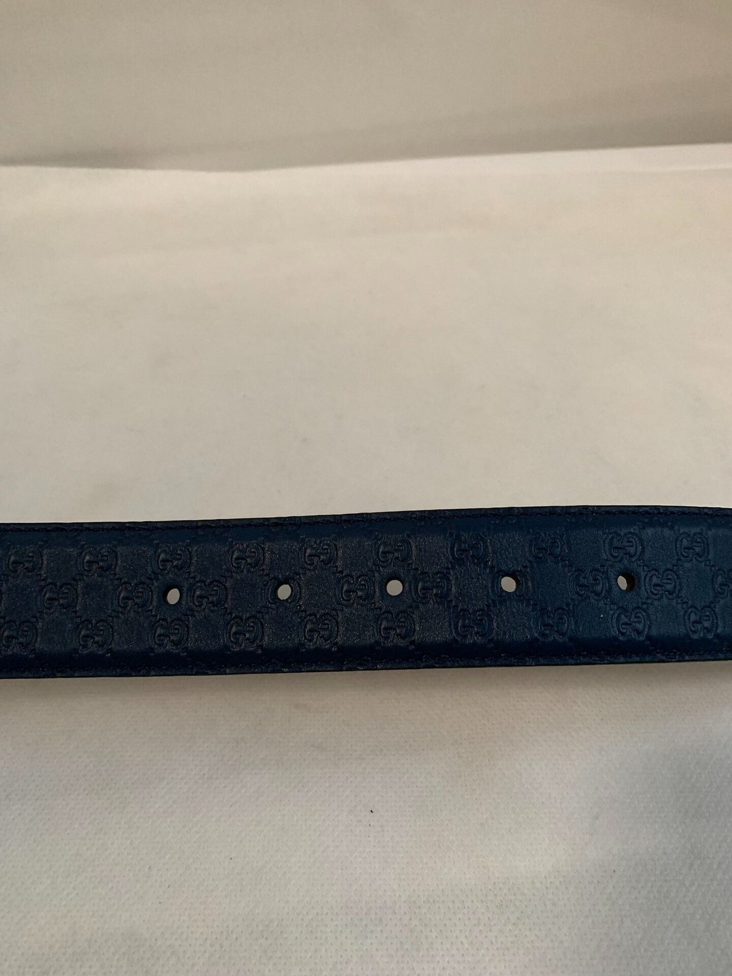 Gucci Gucci Blue Leather Belt Size ONE SIZE - 5 Thumbnail