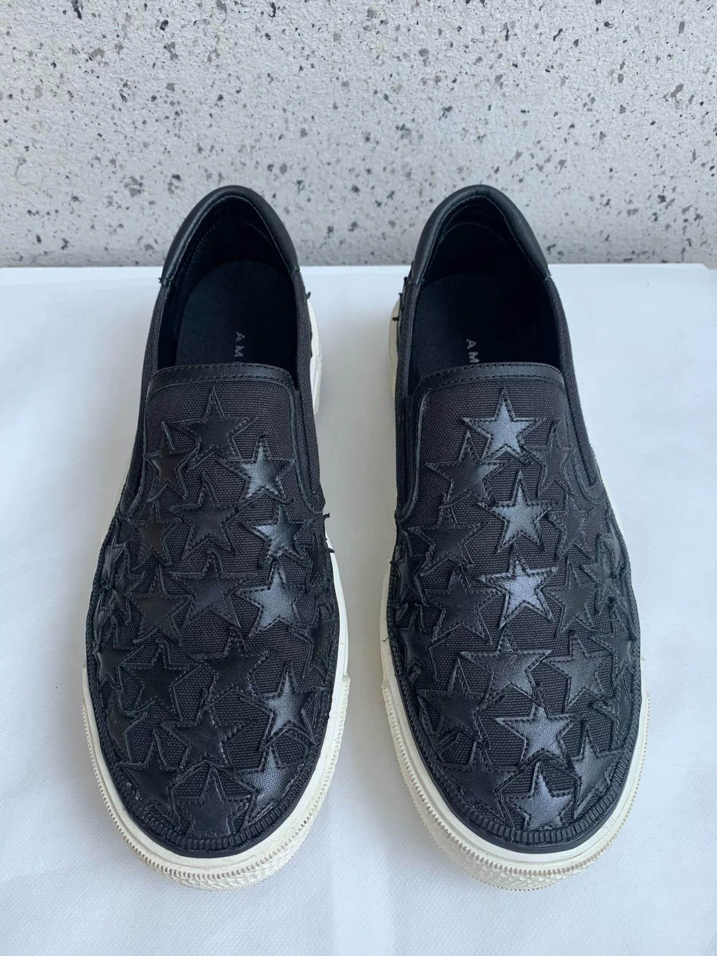 Amiri AMIRI Star Embroidery Slip-On Canvas Shoes Size US 9 / EU 42 - 2 Thumbnail