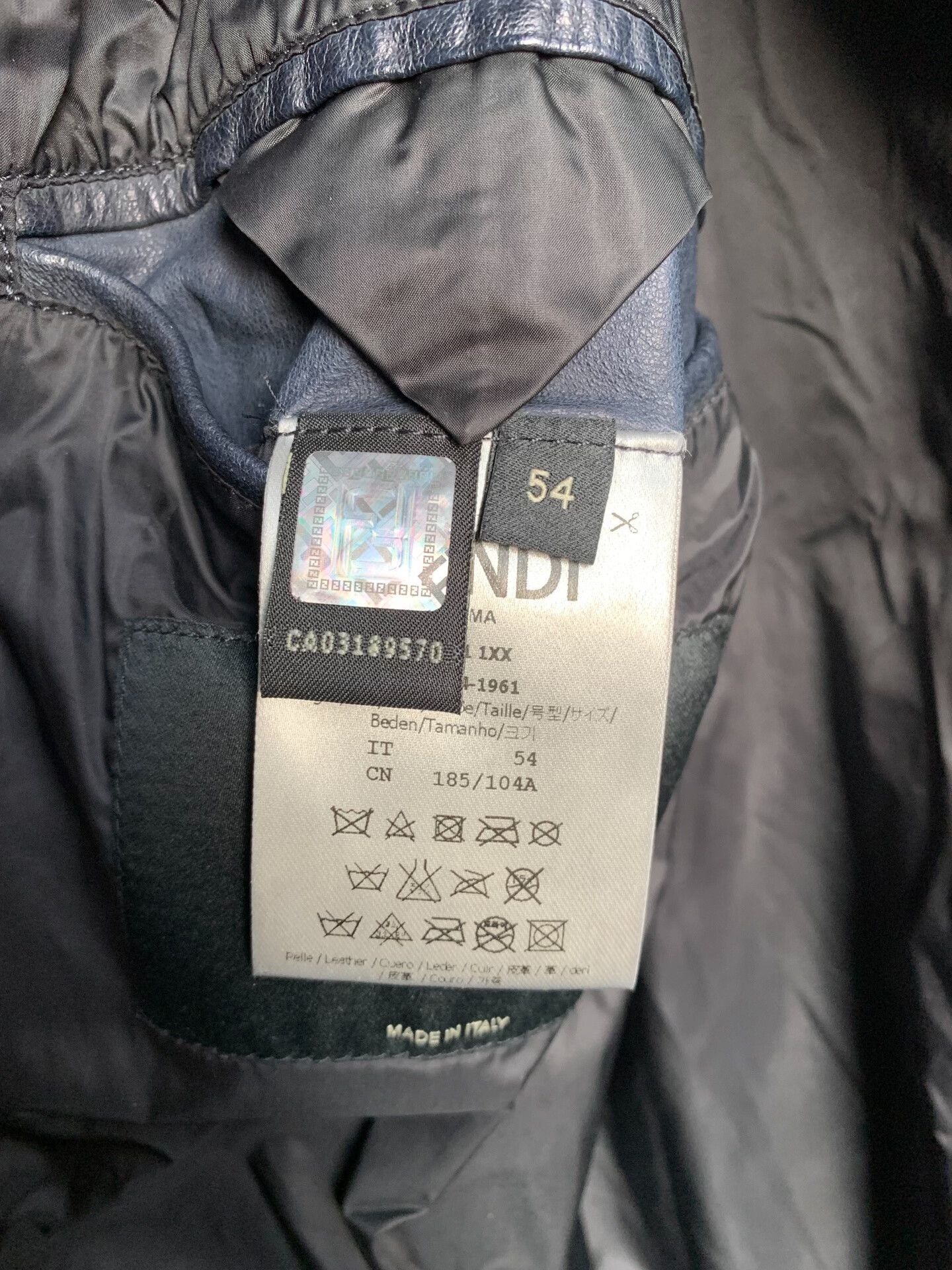 Fendi FENDI Men's Leather Jacket Size US L / EU 52-54 / 3 - 5 Thumbnail