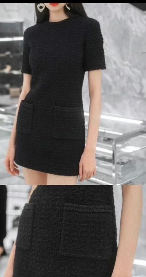 Saint Laurent Paris Saint Laurent Tweed Little Black Dress Size XS / US 0-2 / IT 36-38 - 9 Thumbnail
