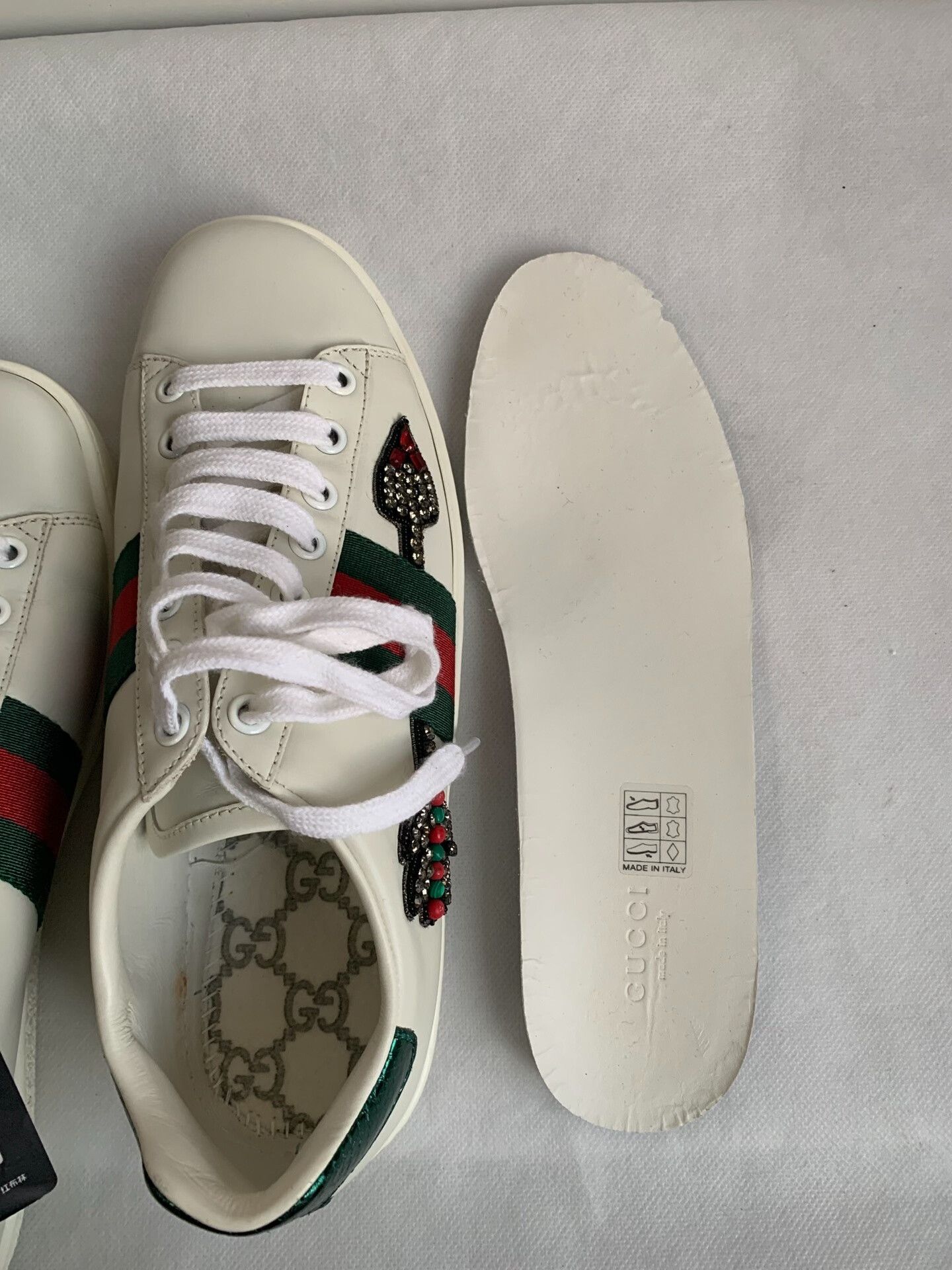 Gucci Gucci Arrow White Sneakers Size US 5.5 / IT 35.5 - 5 Thumbnail