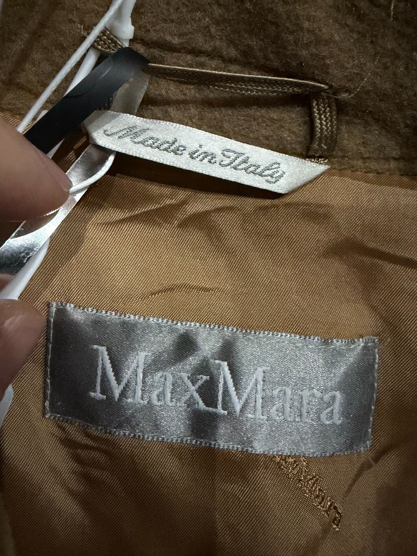Max Mara Maxmara Camel Wool Double-Breasted Coat Size XS / US 0-2 / IT 36-38 - 2 Thumbnail