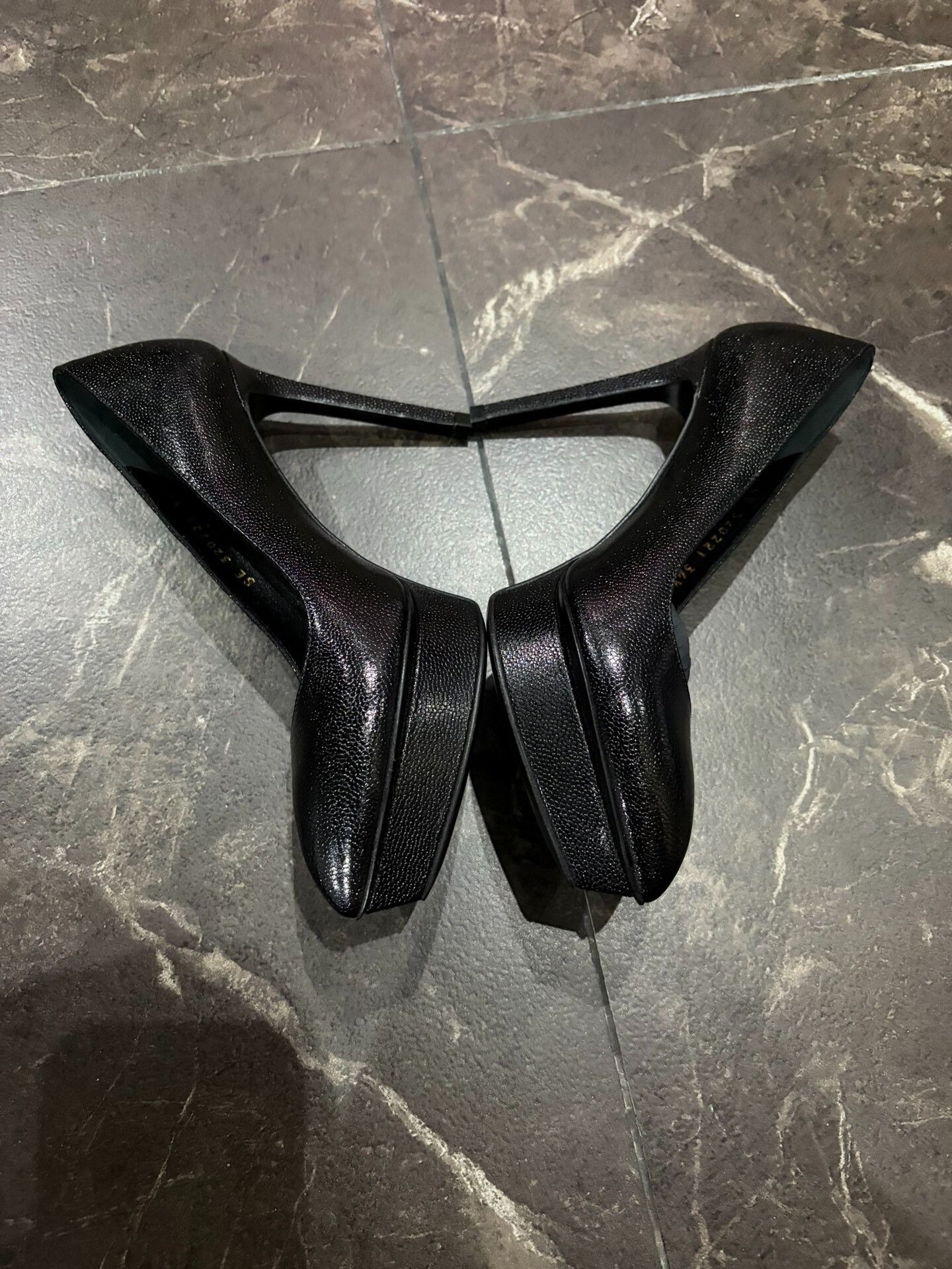 Saint Laurent Paris SAINT LAURENT Black High Heels Size US 4.5 / IT 34.5 - 2 Thumbnail