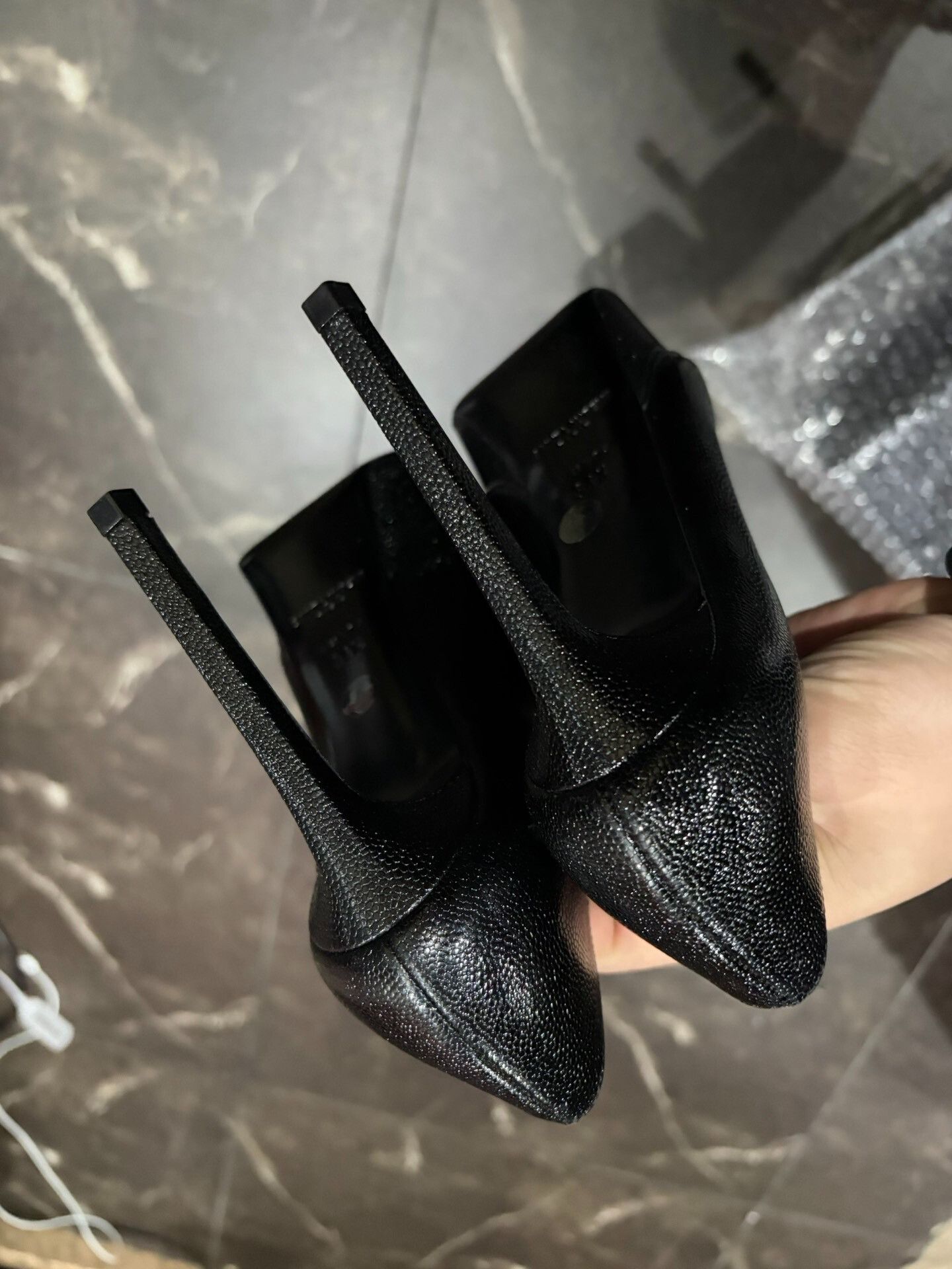 Saint Laurent Paris SAINT LAURENT Black High Heels Size US 4.5 / IT 34.5 - 4 Thumbnail