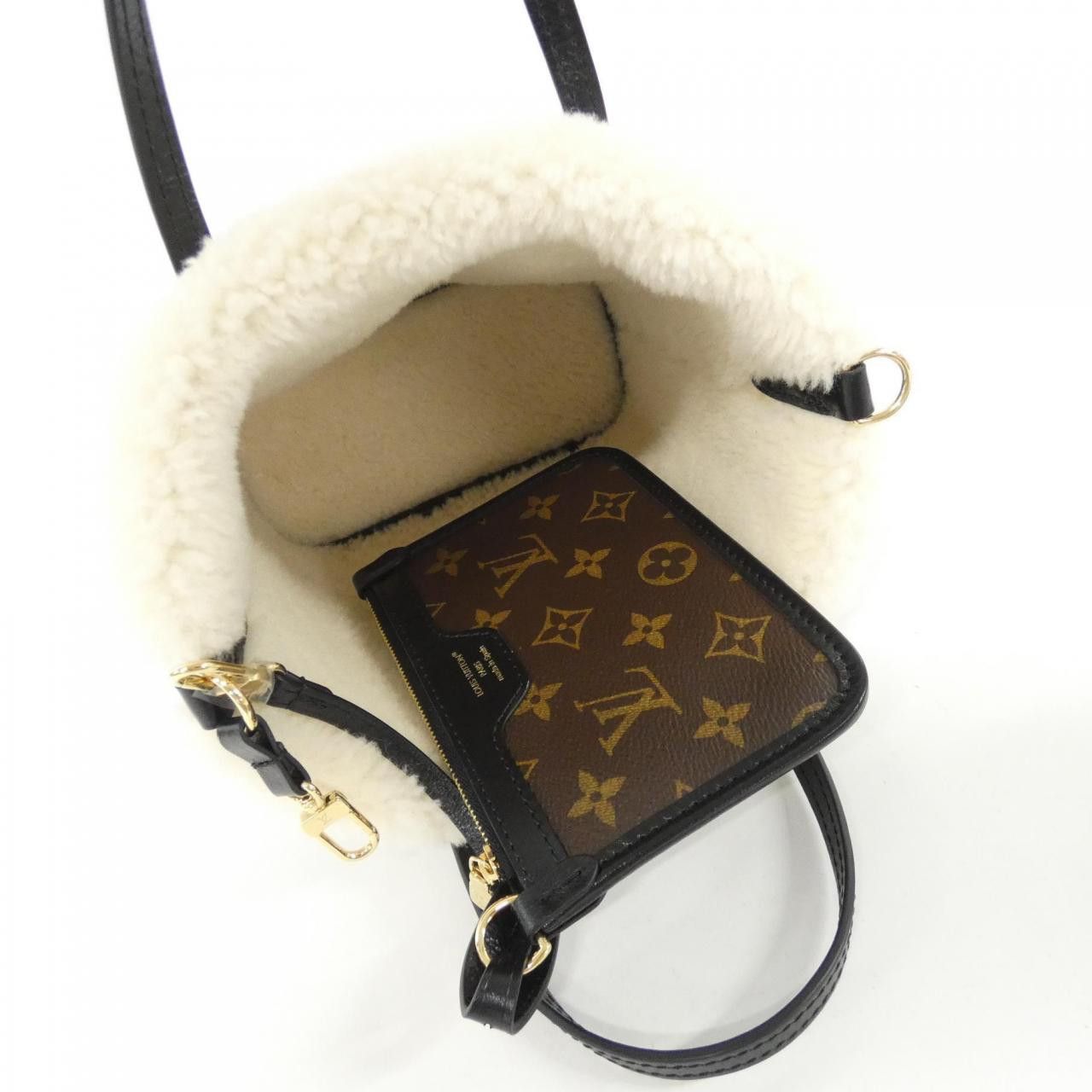 Louis Vuitton Louis Vuitton Louis Vuitton Monogram LV SKI Neverfull Inside Out BB Coated Canvas Shearling Bag Textile Tote Bag M26315 DUTY FREE for USA Size ONE SIZE - 6 Thumbnail
