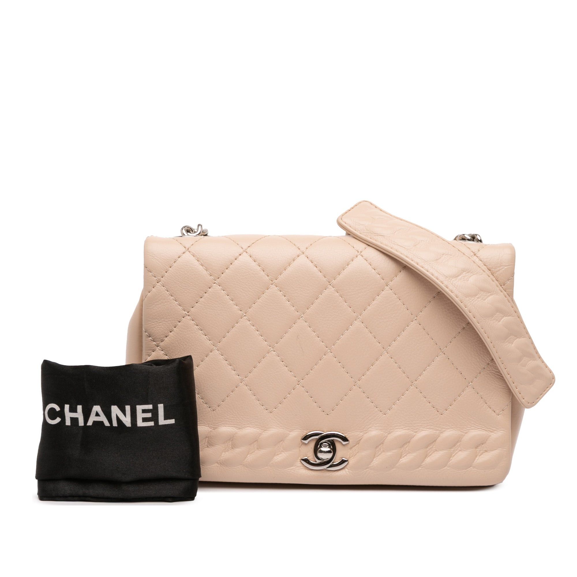Chanel Quilted Calfskin Chain Embossed Flap Size ONE SIZE - 12 Thumbnail