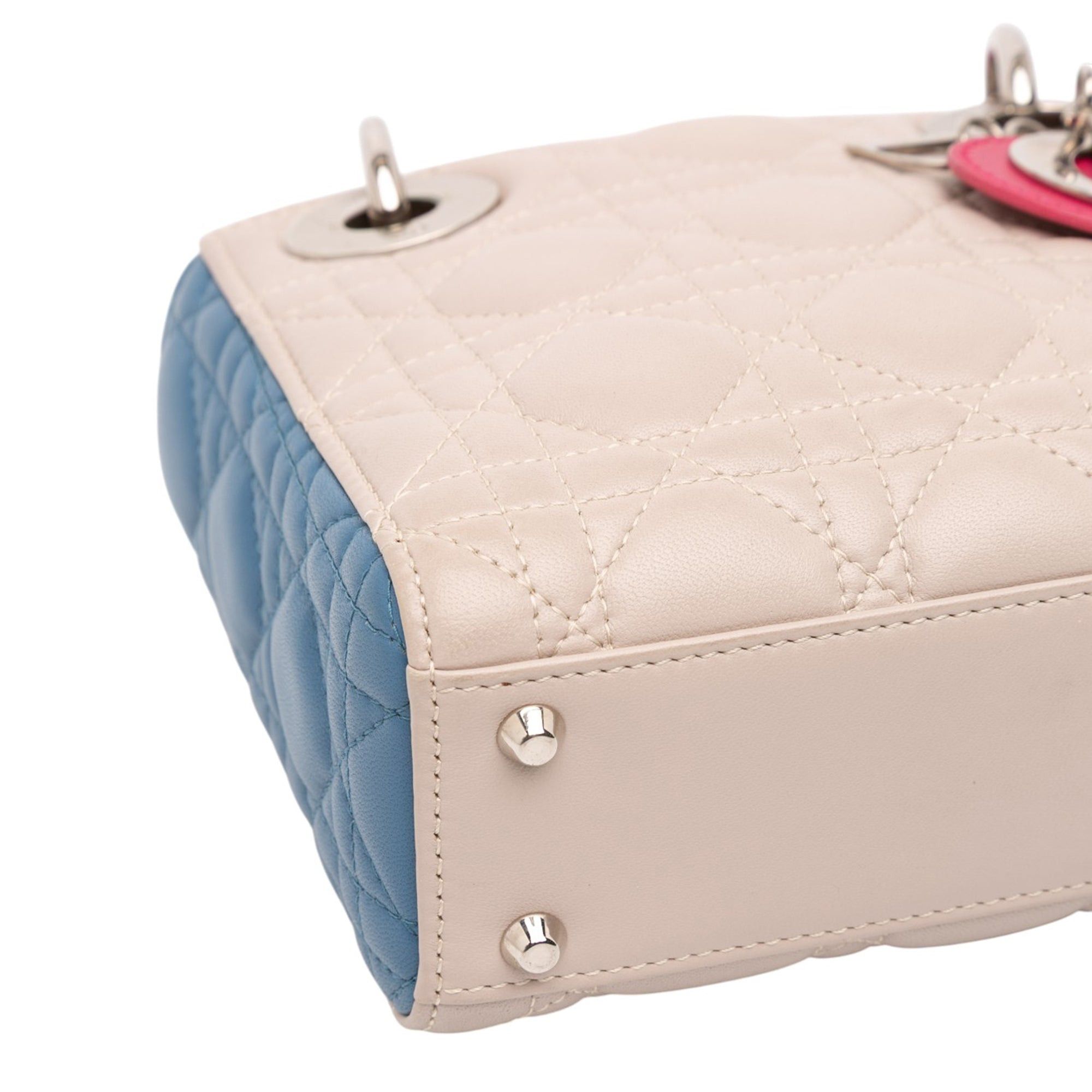 Dior Mini Tricolor Lambskin Cannage Lady Dior Size ONE SIZE - 9 Thumbnail
