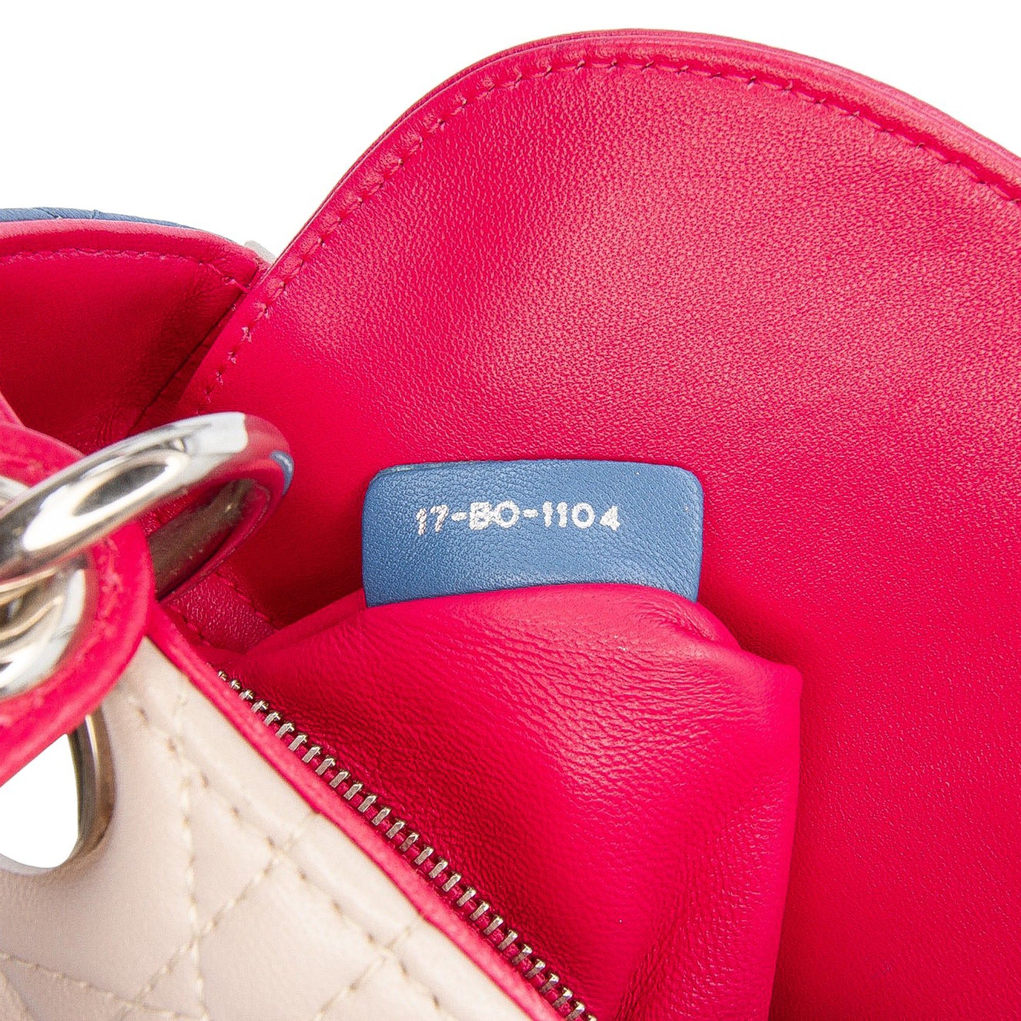 Dior Mini Tricolor Lambskin Cannage Lady Dior Size ONE SIZE - 6 Thumbnail