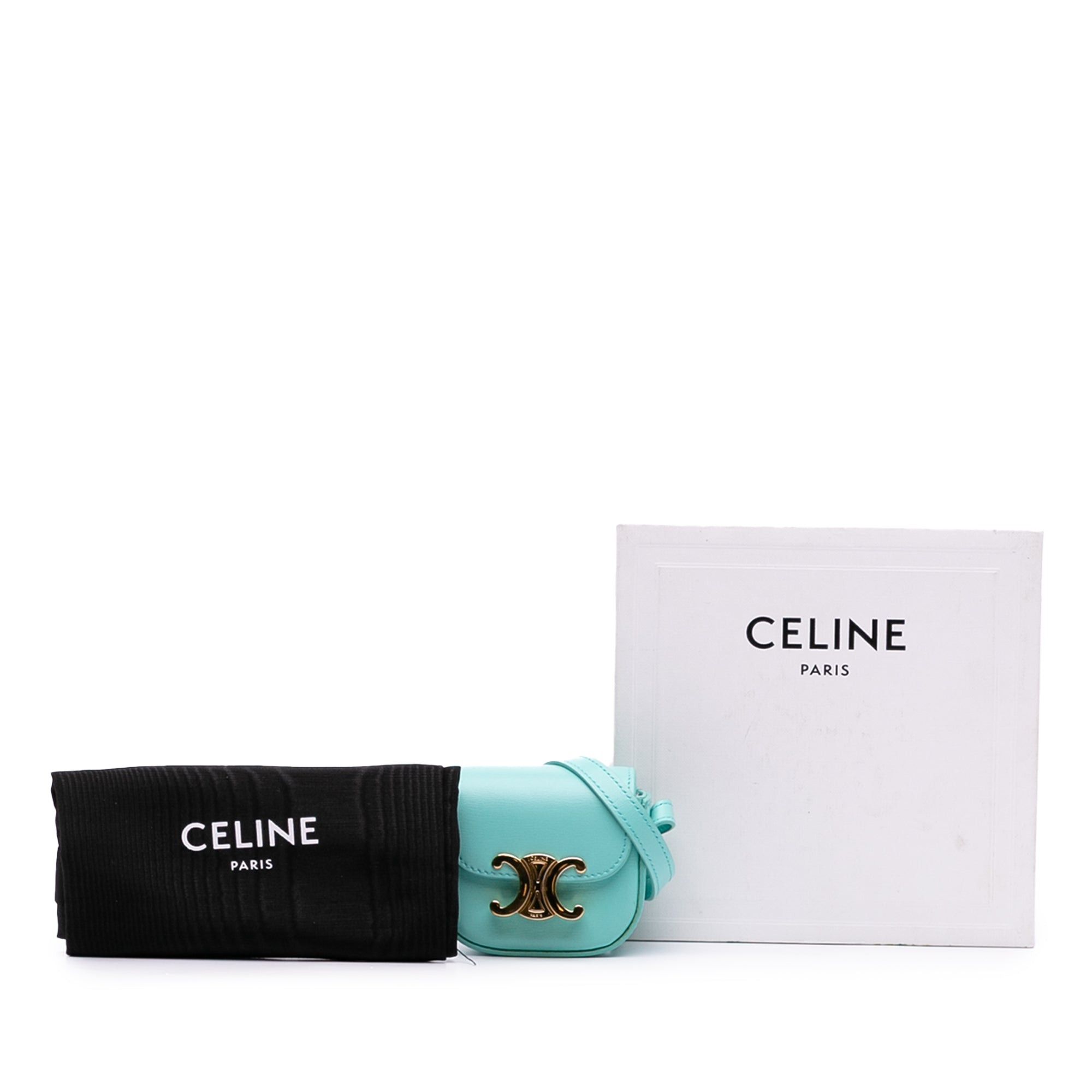 Celine Leather Triomphe AirPods Case with Strap Size ONE SIZE - 11 Thumbnail