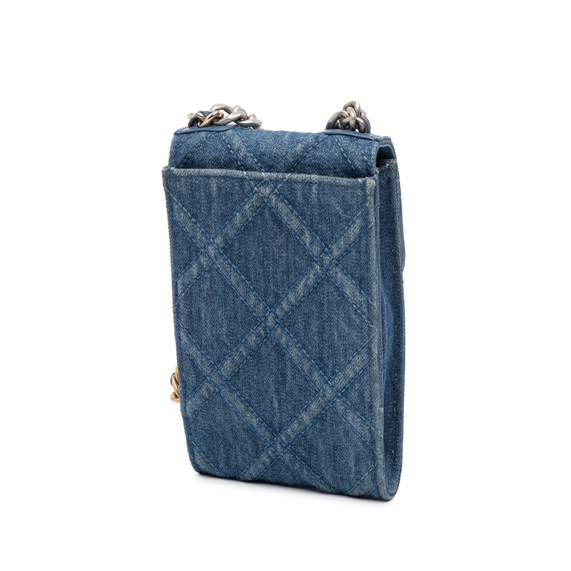Chanel Denim 19 Phone Holder with Chain Size ONE SIZE - 2 Thumbnail