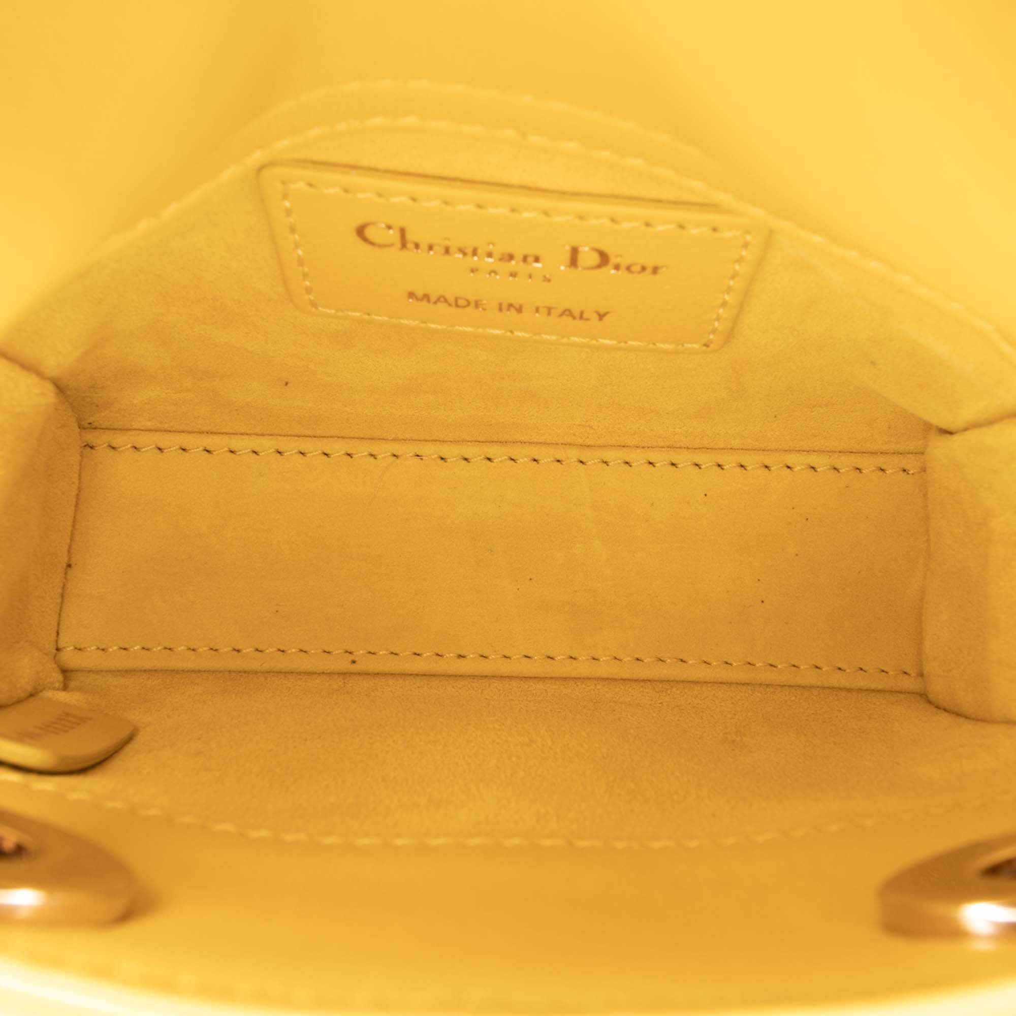 Dior Micro Lambskin Cannage Lady Dior Size ONE SIZE - 4 Thumbnail