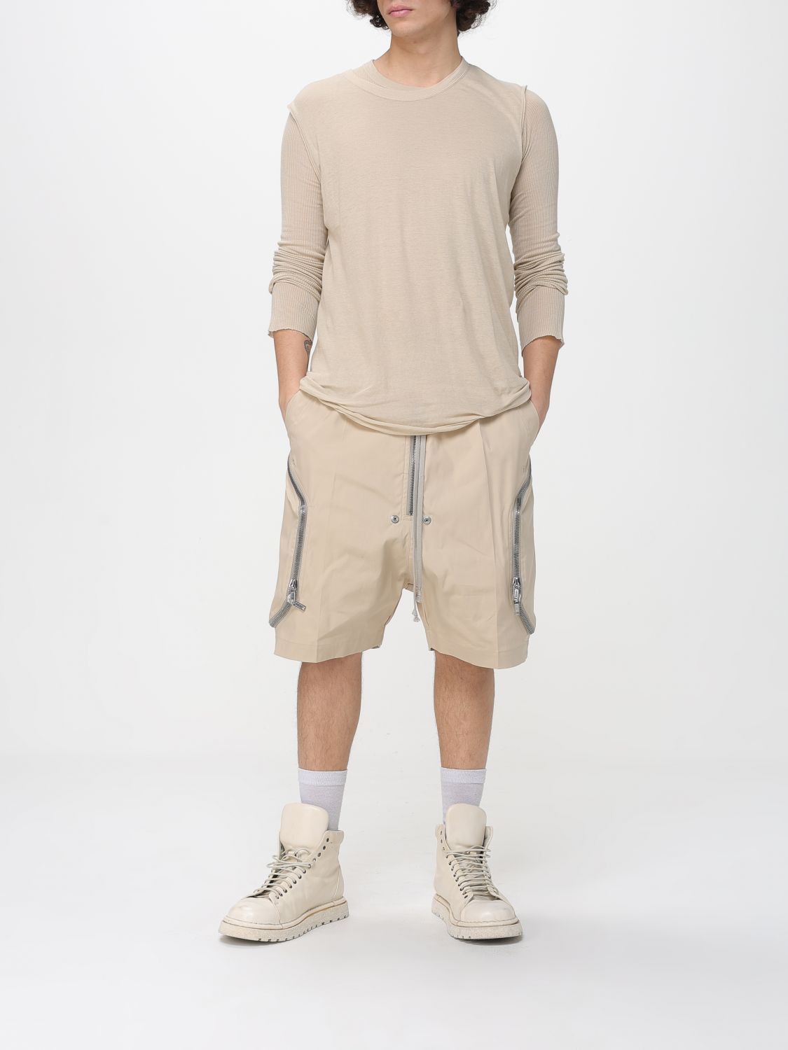 Rick Owens Rick Owens T-Shirt Men Sand Size US M / EU 48-50 / 2 - 2 Thumbnail