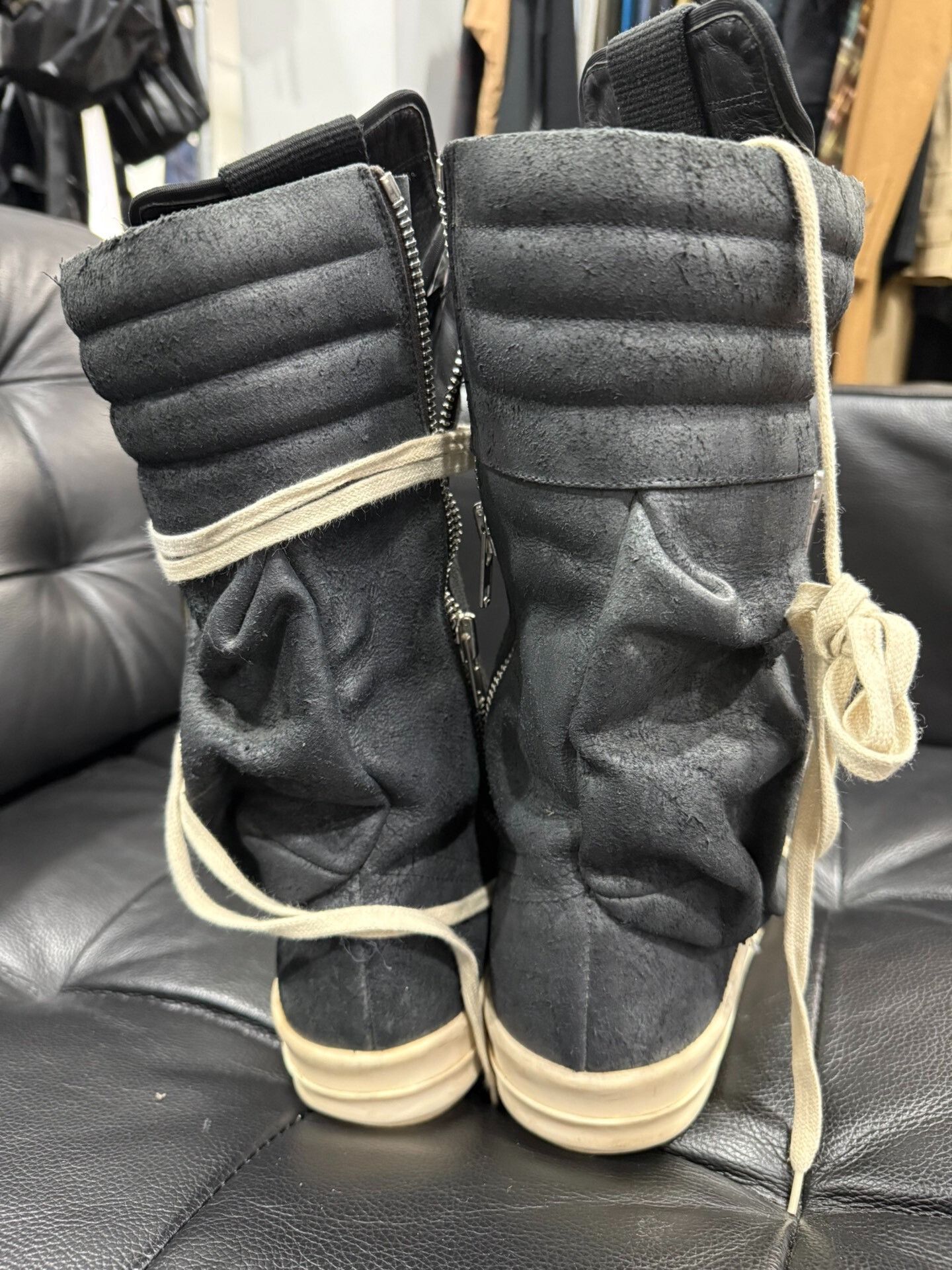 Rick Owens Rick Owens Suede Distressed High-Top Boots Size US 9 / EU 42 - 4 Thumbnail