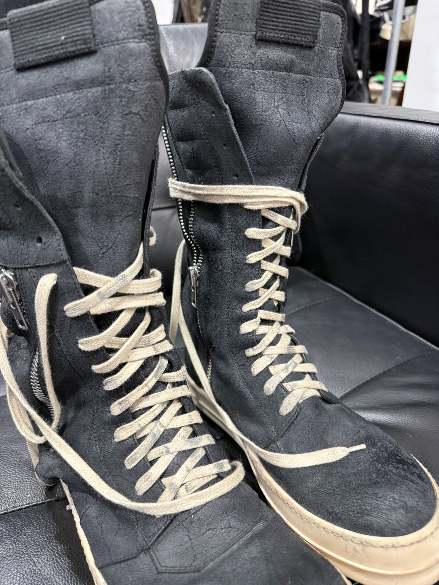 Rick Owens Rick Owens Suede Distressed High-Top Boots Size US 9 / EU 42 - 3 Thumbnail