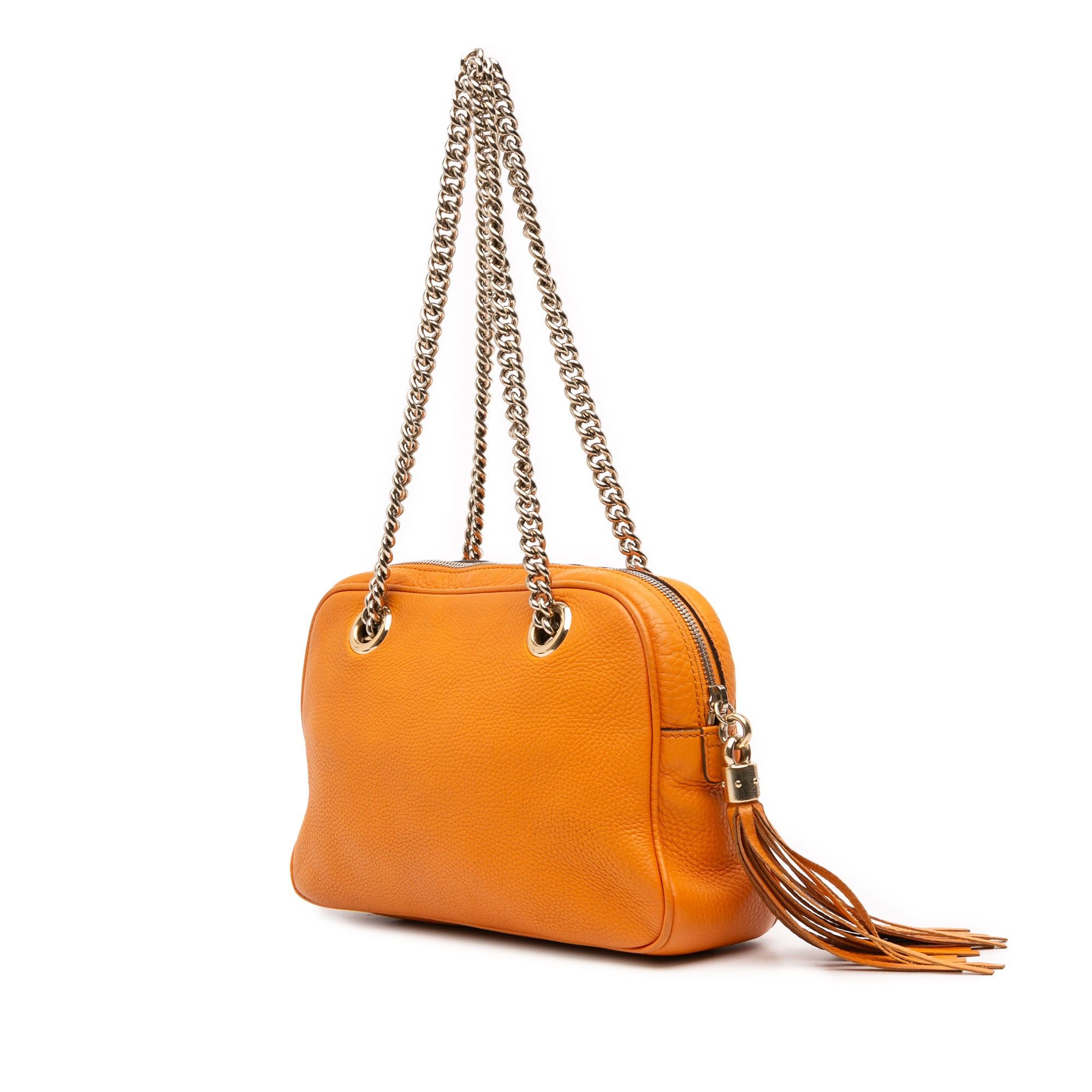 Leather Soho Chain Zip Shoulder Bag