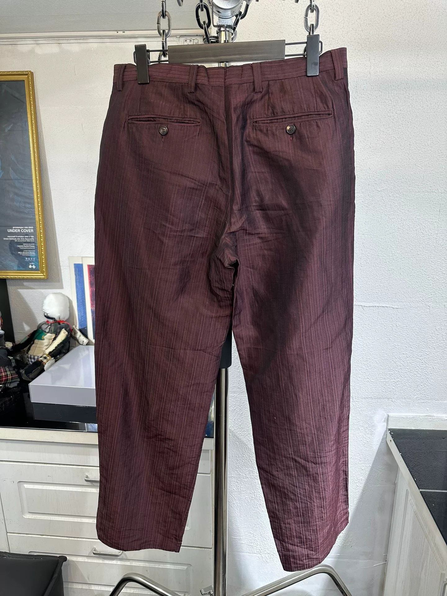 Dries Van Noten Dries Van Noten Linen Silk Striped Trousers Size US 34 / EU 50 - 5 Thumbnail