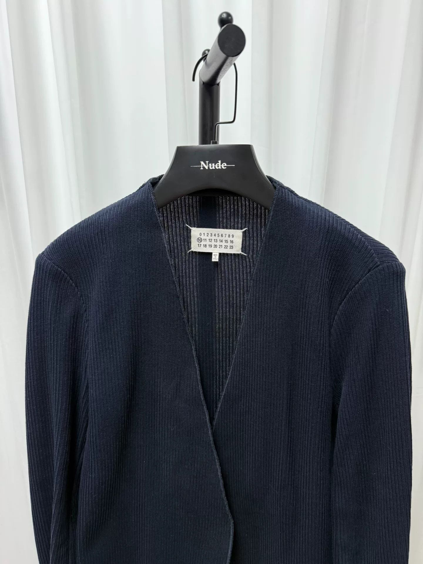 Maison Margiela Maison Margiela Collarless Knit Blazer Size US S / EU 44-46 / 1 - 4 Thumbnail