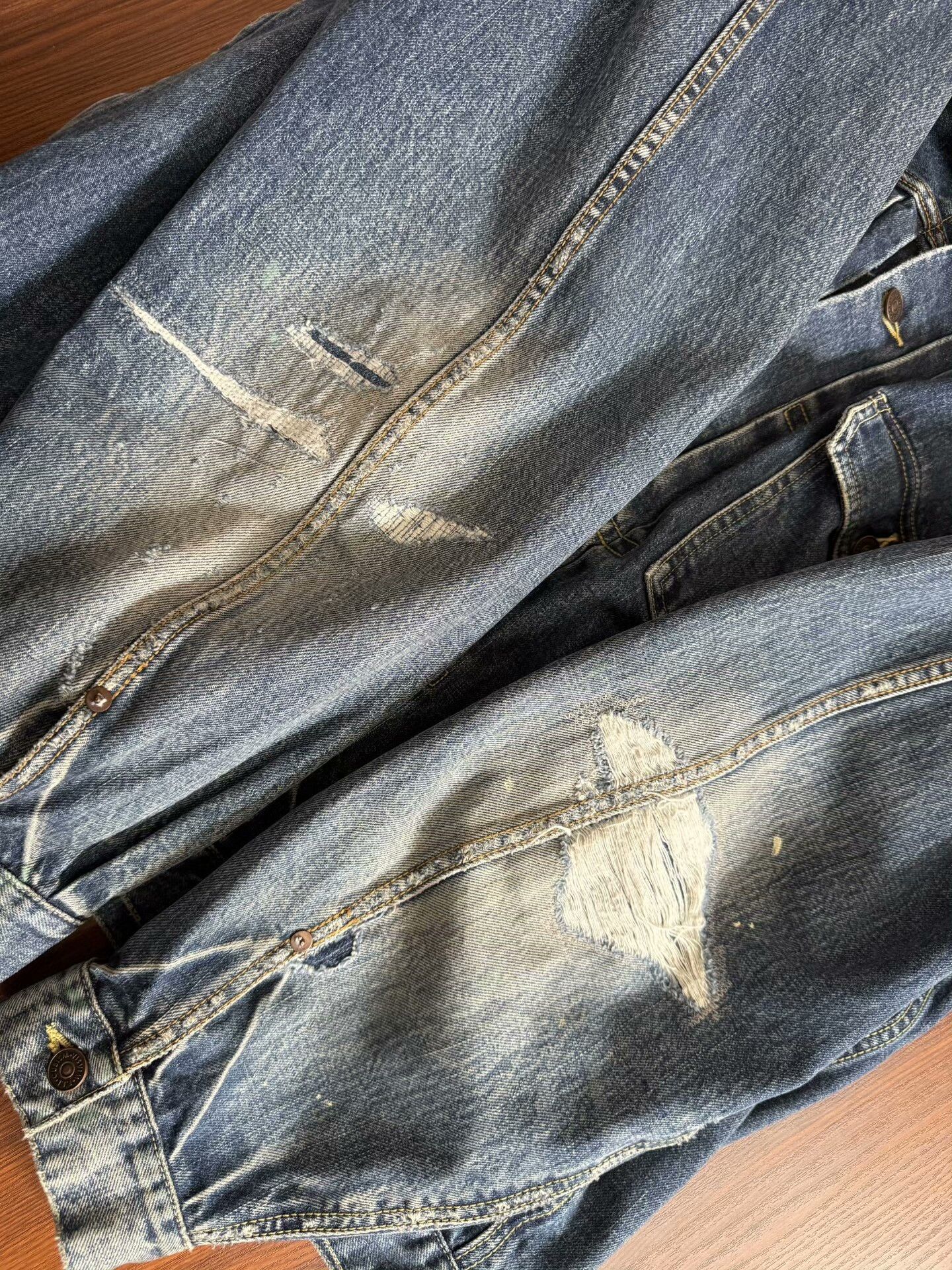 Visvim Visvim 101xx Distressed Denim Jacket Size US XXL / EU 58 / 5 - 8 Thumbnail