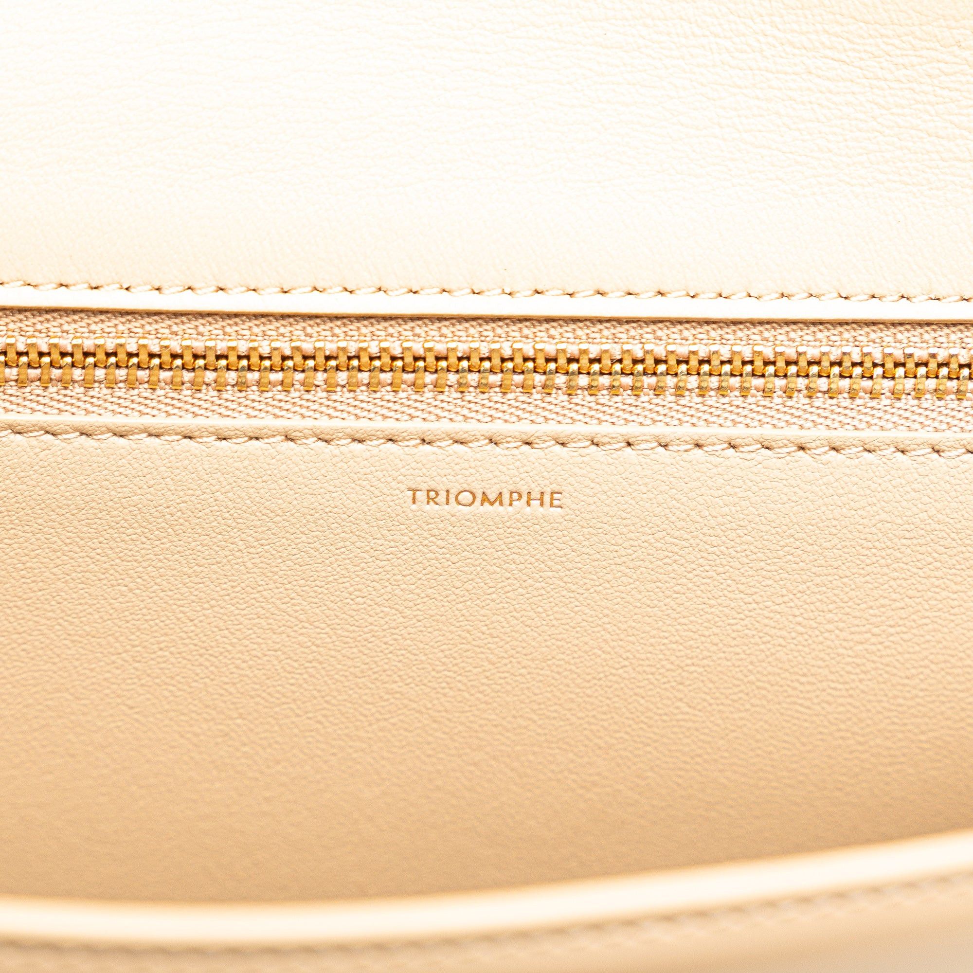 Celine Teen Shiny Calfskin Triomphe Besace Clea Chain Crossbody Size ONE SIZE - 6 Thumbnail