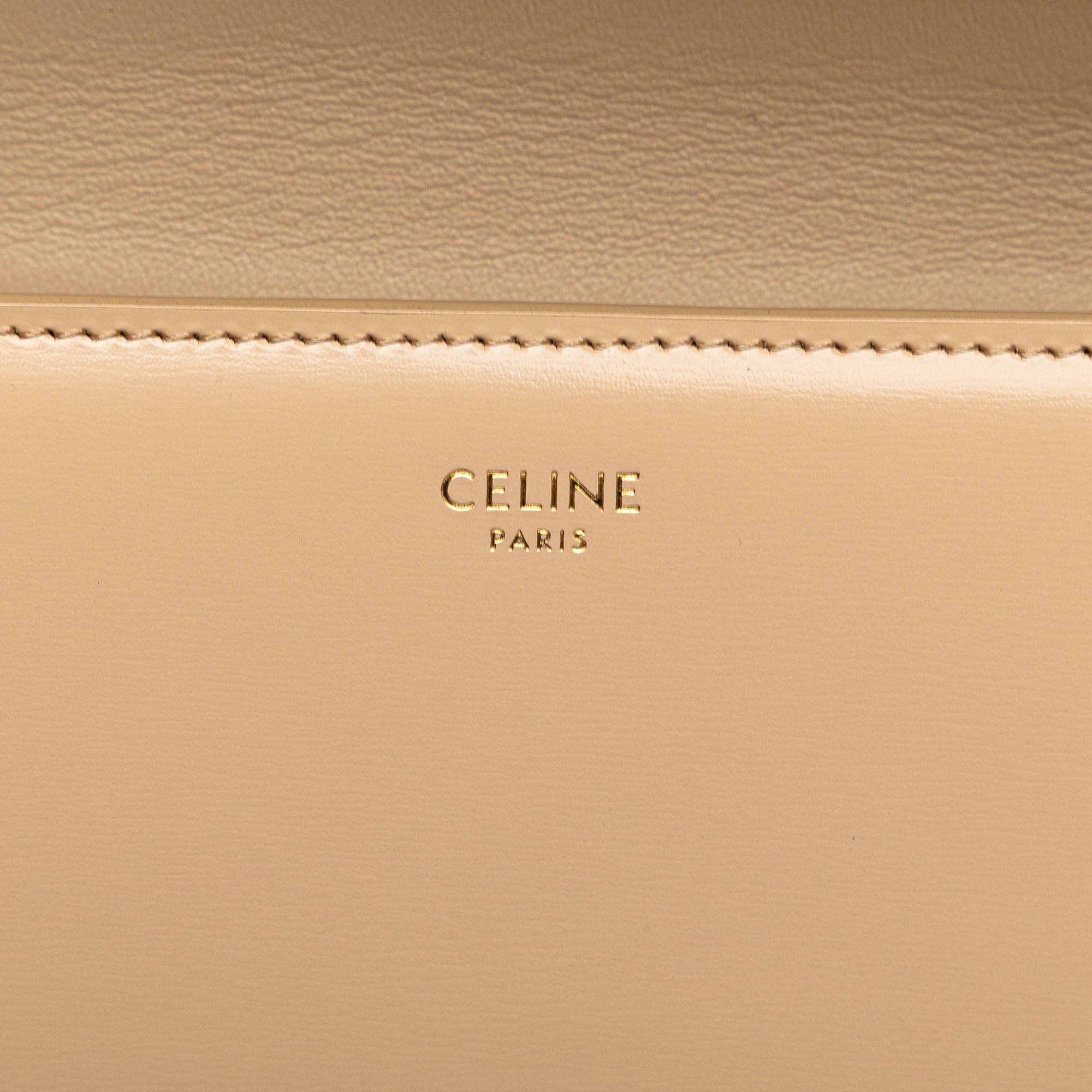 Celine Teen Shiny Calfskin Triomphe Besace Clea Chain Crossbody Size ONE SIZE - 5 Thumbnail