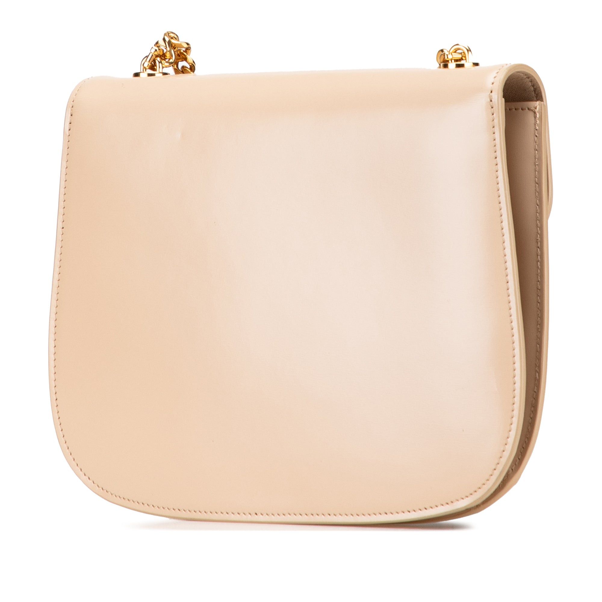 Celine Teen Shiny Calfskin Triomphe Besace Clea Chain Crossbody Size ONE SIZE - 2 Thumbnail