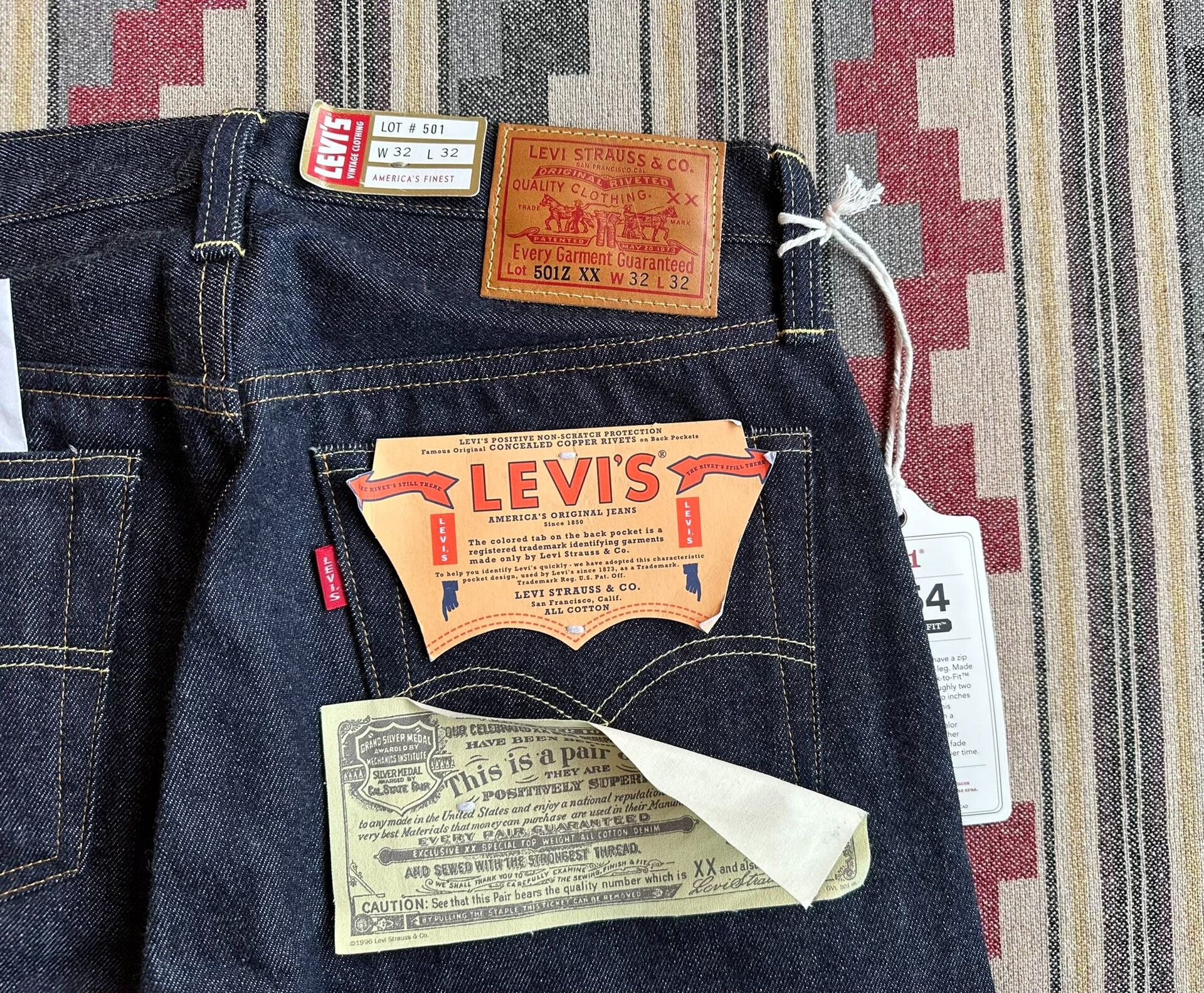 Levi's Vintage Clothing Levi's LVC 1954 501ZXX Selvage Jeans Size US 32 / EU 48 - 9 Thumbnail