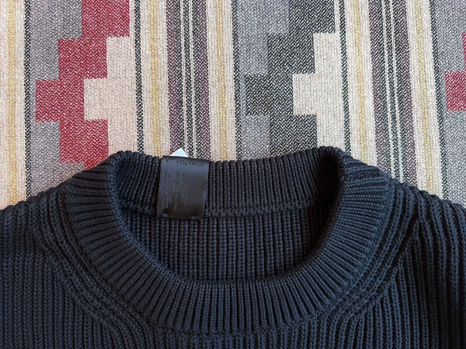 N.Hoolywood N.HOOLYWOOD CREWNECK WAFFLE KNIT SWEATER Size US XL / EU 56 / 4 - 4 Thumbnail