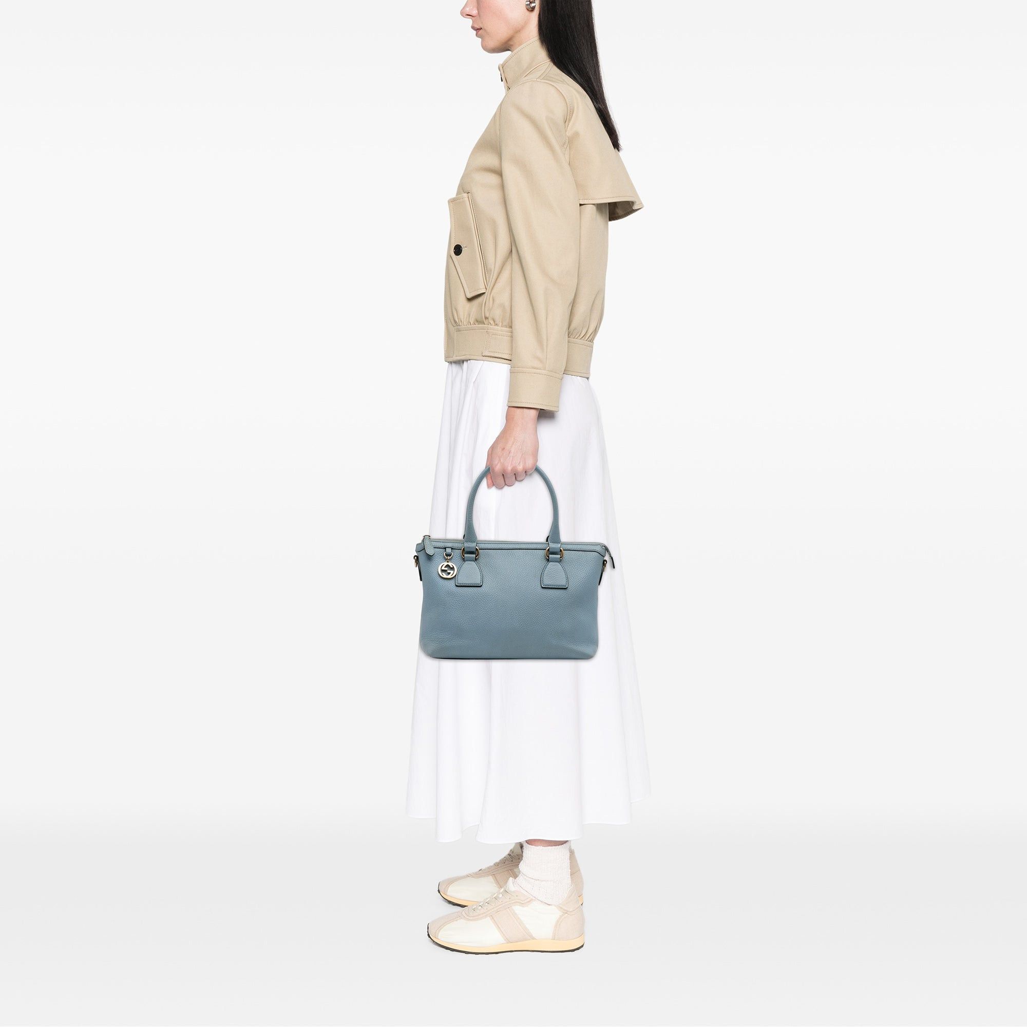 Gucci Leather Interlocking G Charmy Satchel Size ONE SIZE - 12 Thumbnail