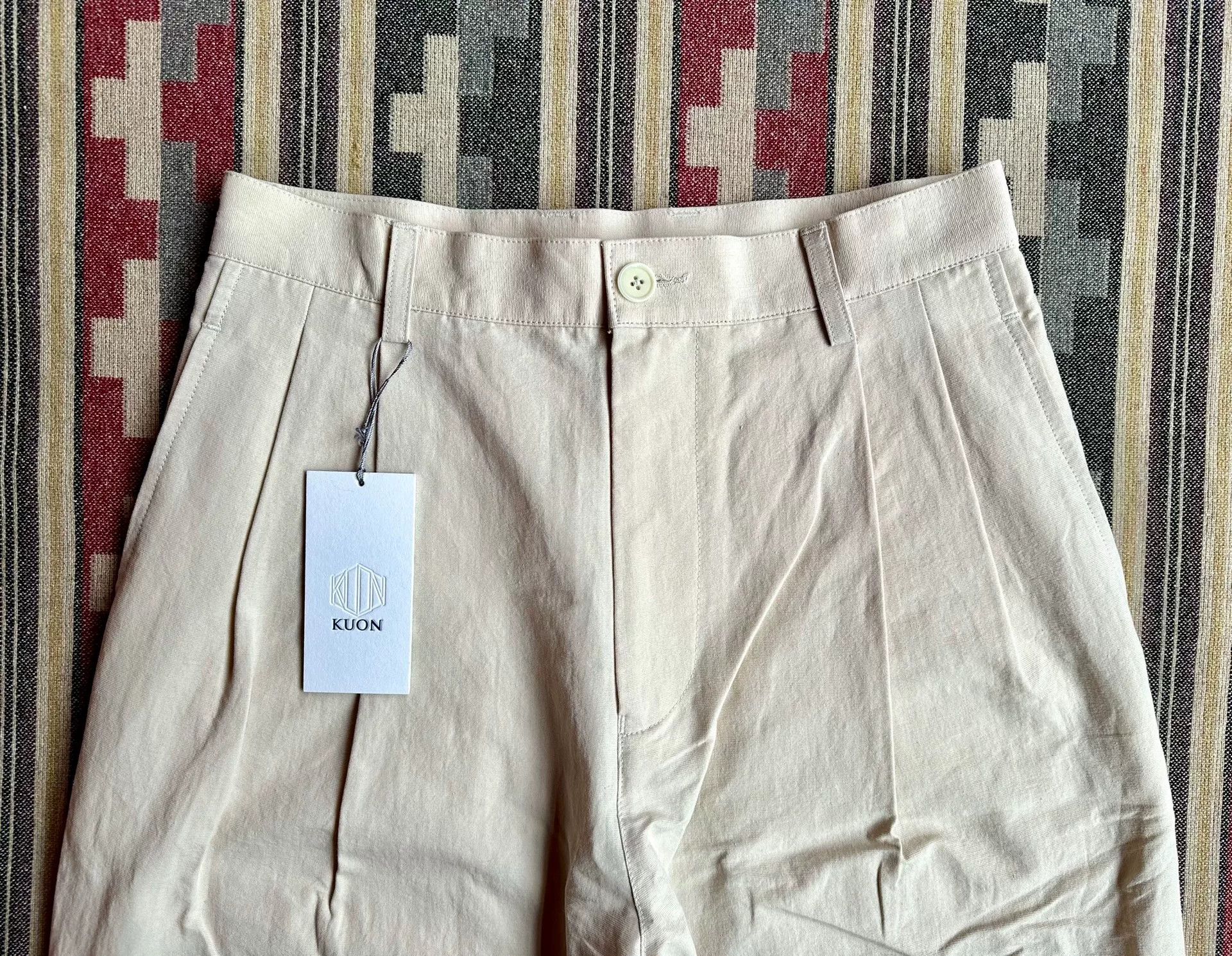 KUON KUON Tapered Washi Fiber Trousers Size US 26 / EU 42 - 3 Thumbnail