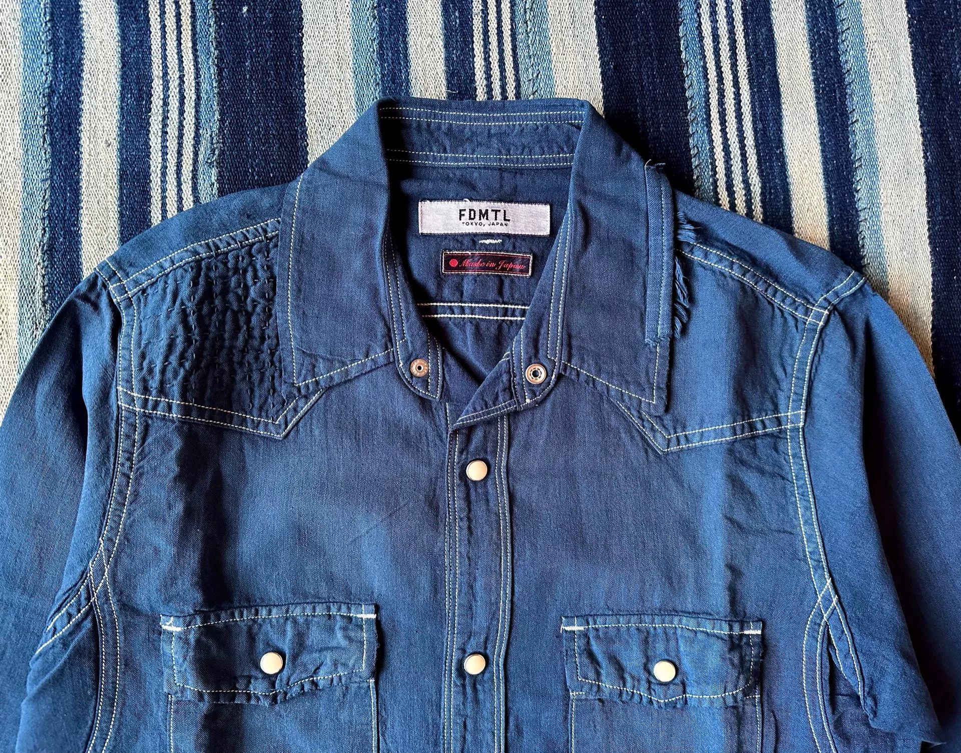 FDMTL FDMTL Patchwork Denim Shirt YR Wash Size US S / EU 44-46 / 1 - 3 Thumbnail