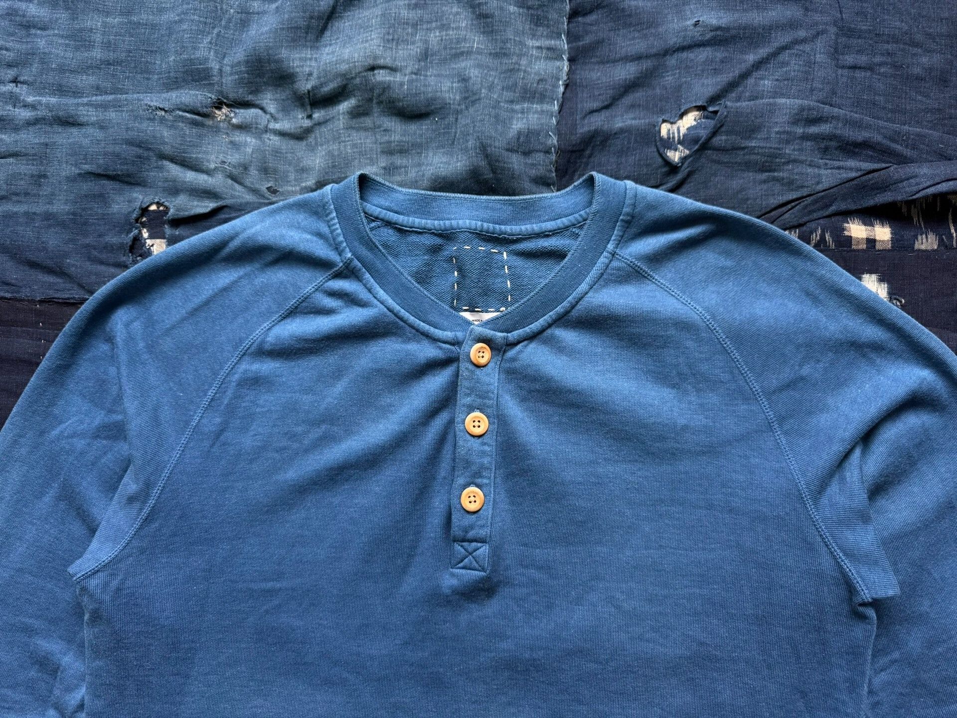 Visvim visvim 16ss Indigo Raglan Henley Size US M / EU 48-50 / 2 - 3 Thumbnail